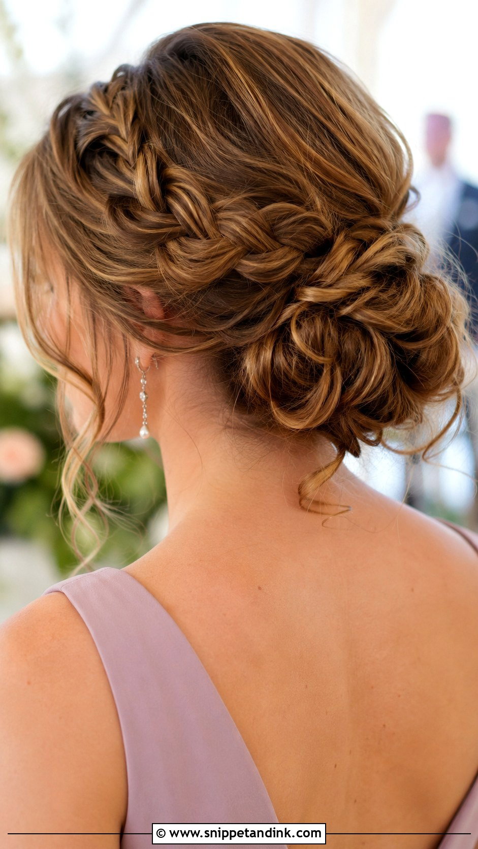Braided Low Bun Bridesmaid Hair - Snippet and Ink - 20 Bridesmaid Hair Low Bun Ideas