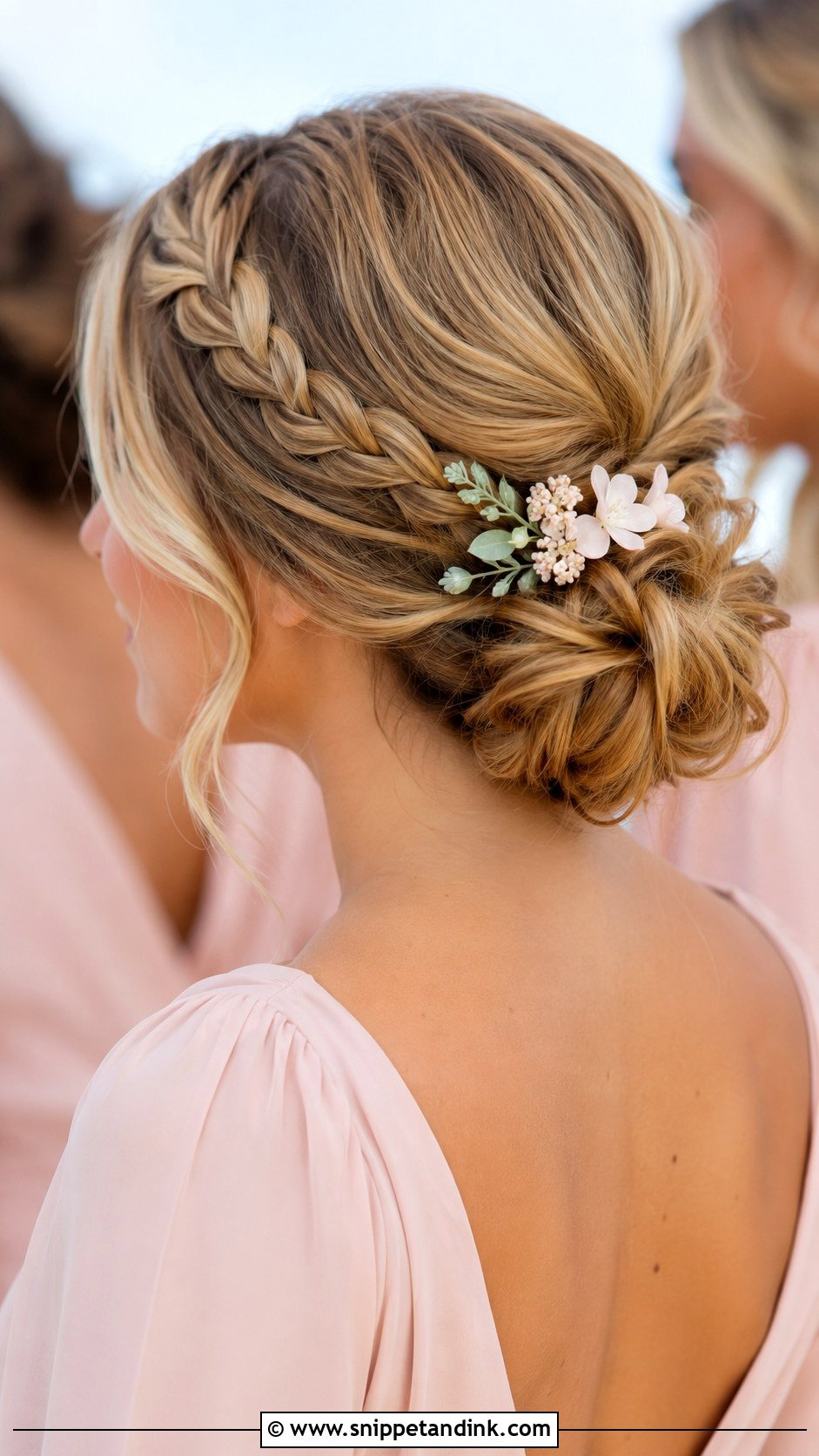Braided Low Bun Bridesmaid Updo - Snippet and Ink - 25 Bridesmaids Hairstyles Updo