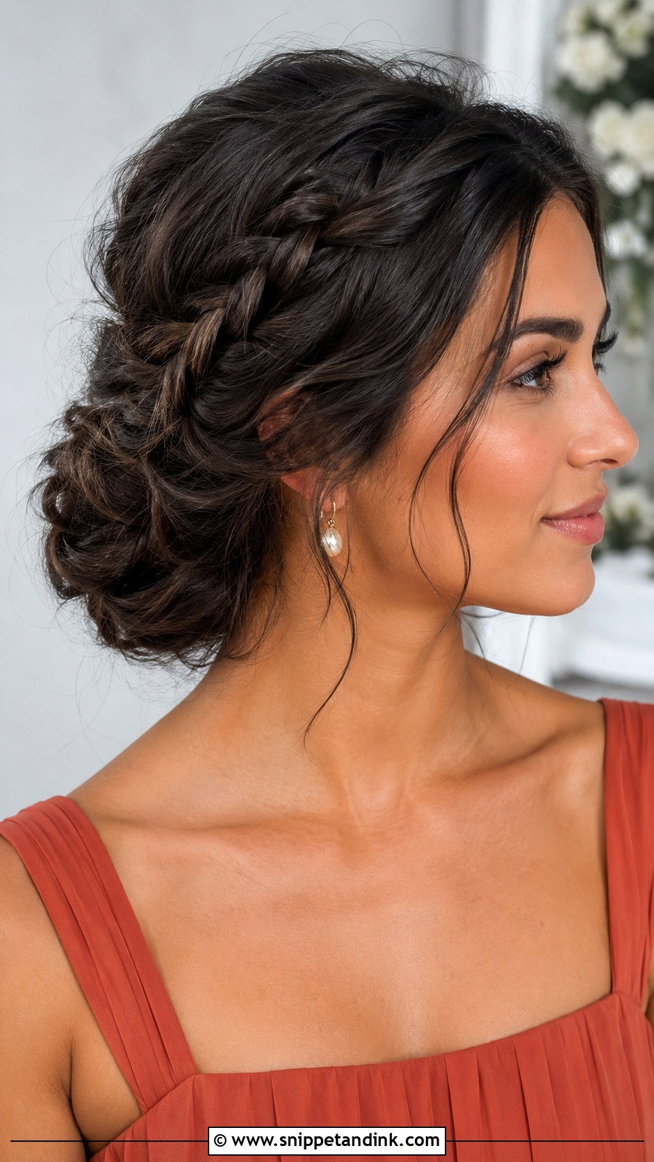 Braided Low Bun Bridesmaid Updo - Snippet and Ink - 20 Simple Bridesmaid Hair Updo Ideas