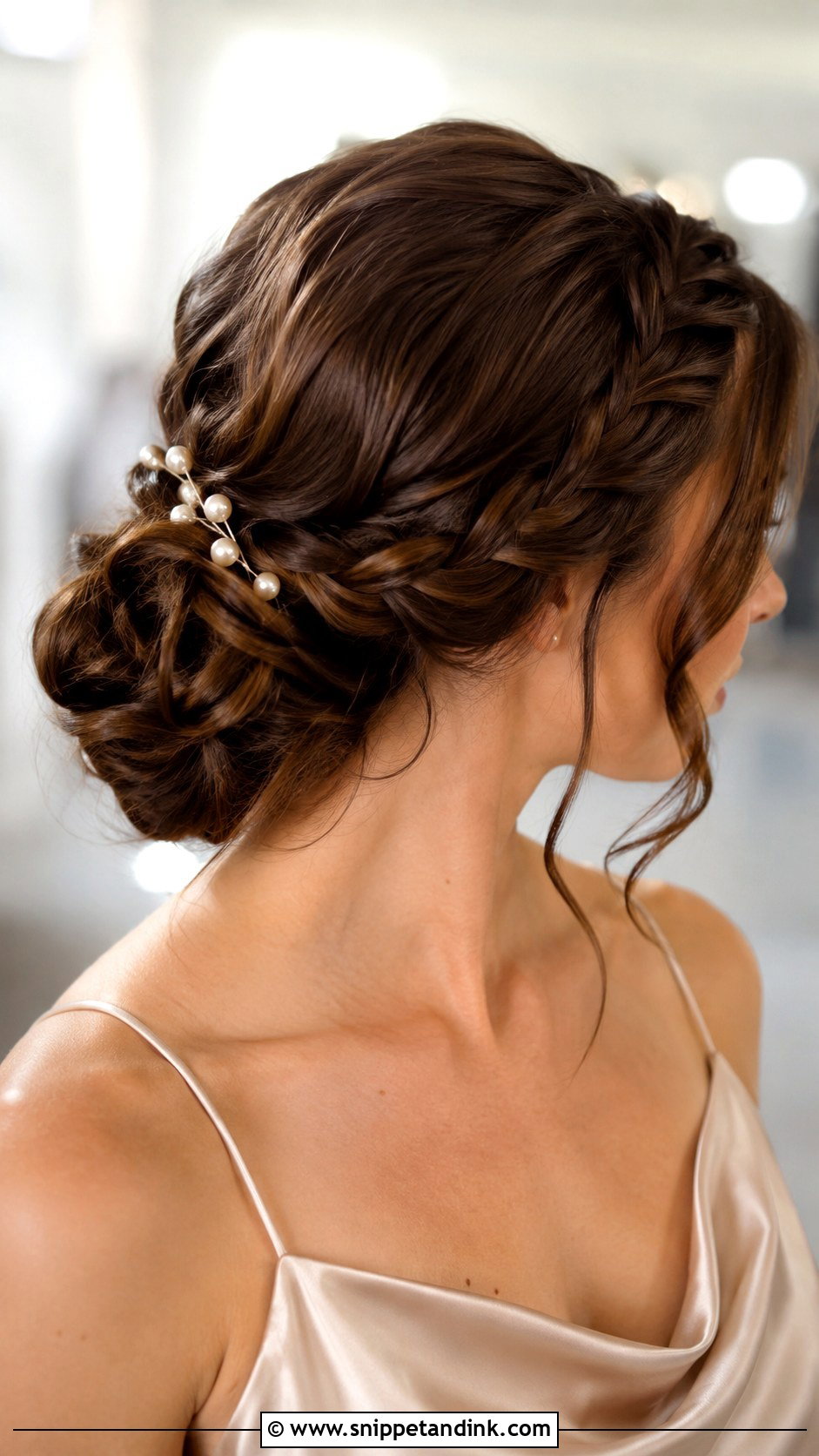 Braided Low Bun For Bridesmaid - Snippet and Ink - 20 Braid Hairstyles for Wedding Bridesmaid