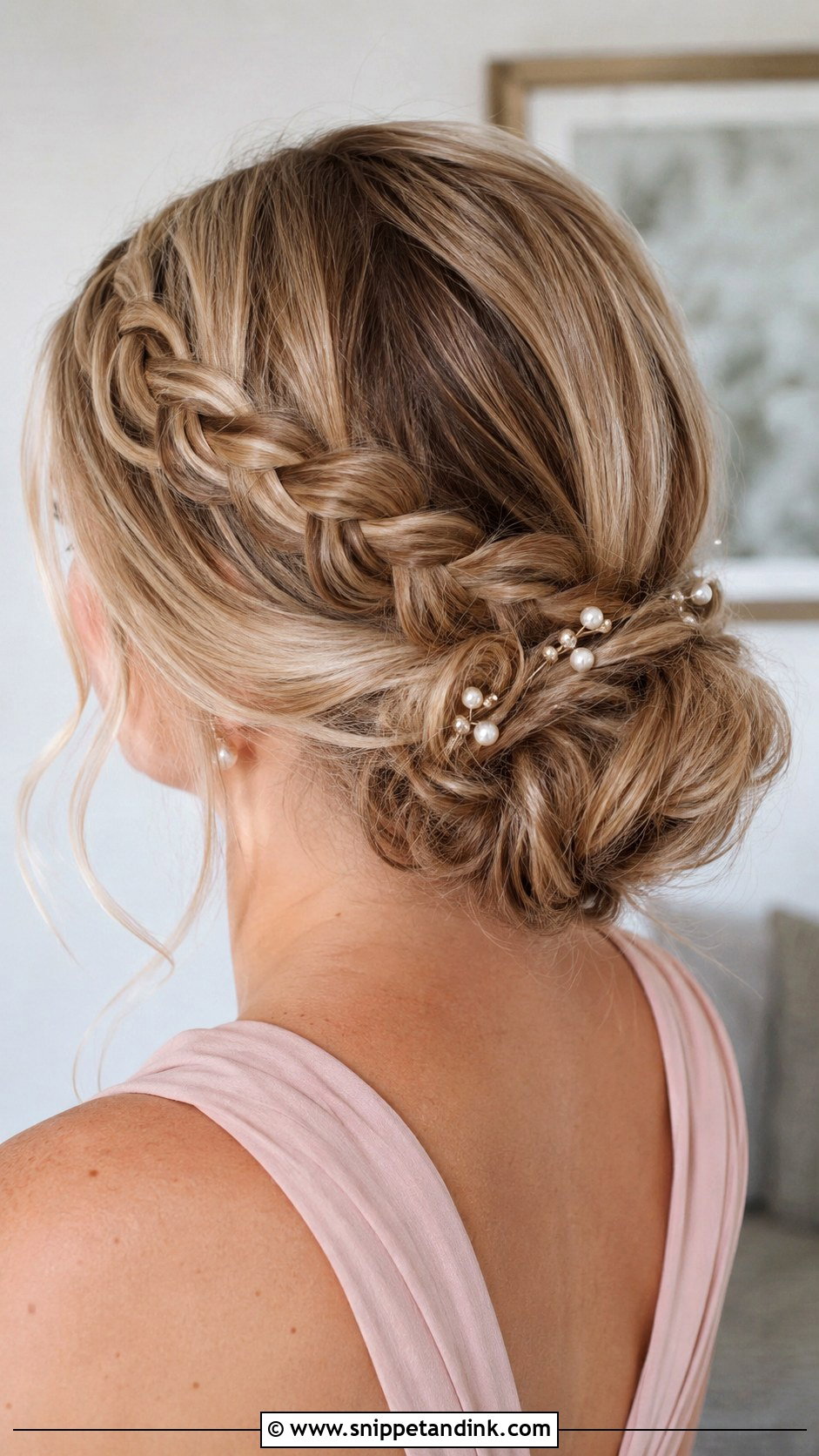 Braided Low Bun For Bridesmaids - Snippet and Ink - 20 Bridesmaid Low Bun Hairstyles