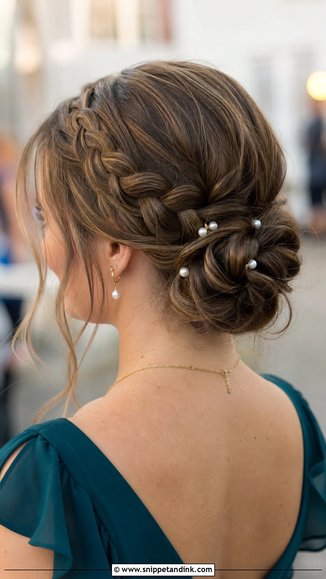 Braided Low Bun For Fall Wedding Guest Hair - Snippet and Ink - 15 Fall Wedding Guest Hair Ideas
