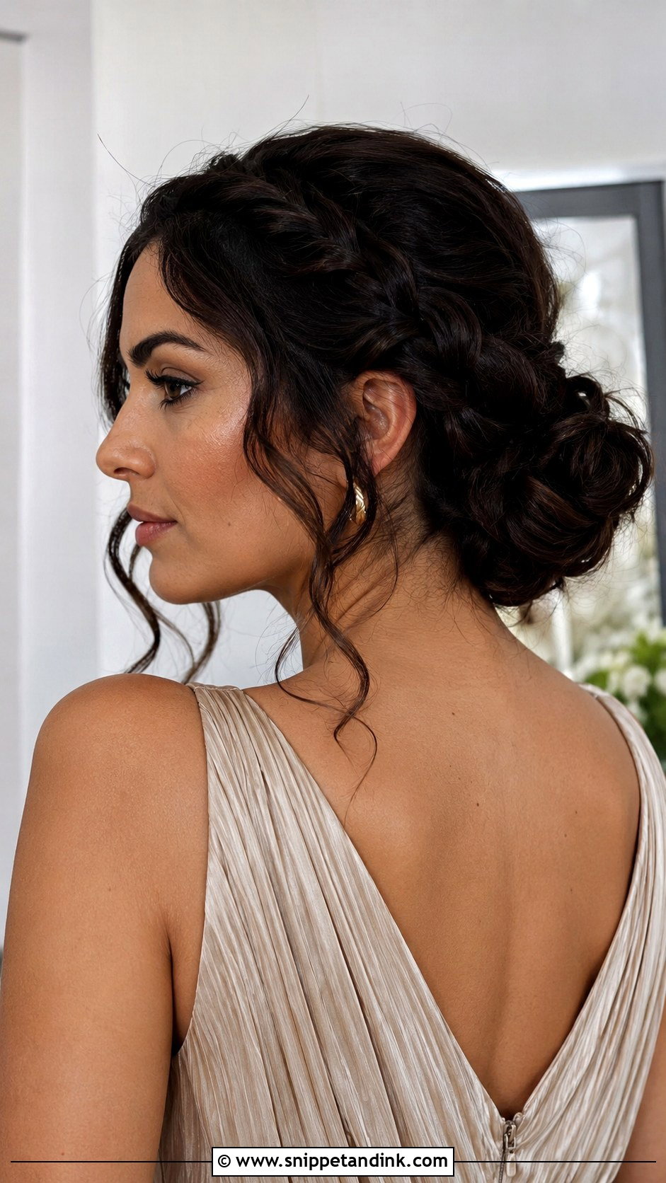 Braided Low Bun For Wedding Guest - Snippet and Ink - 20 Hair Inspiration Wedding Guest Ideas