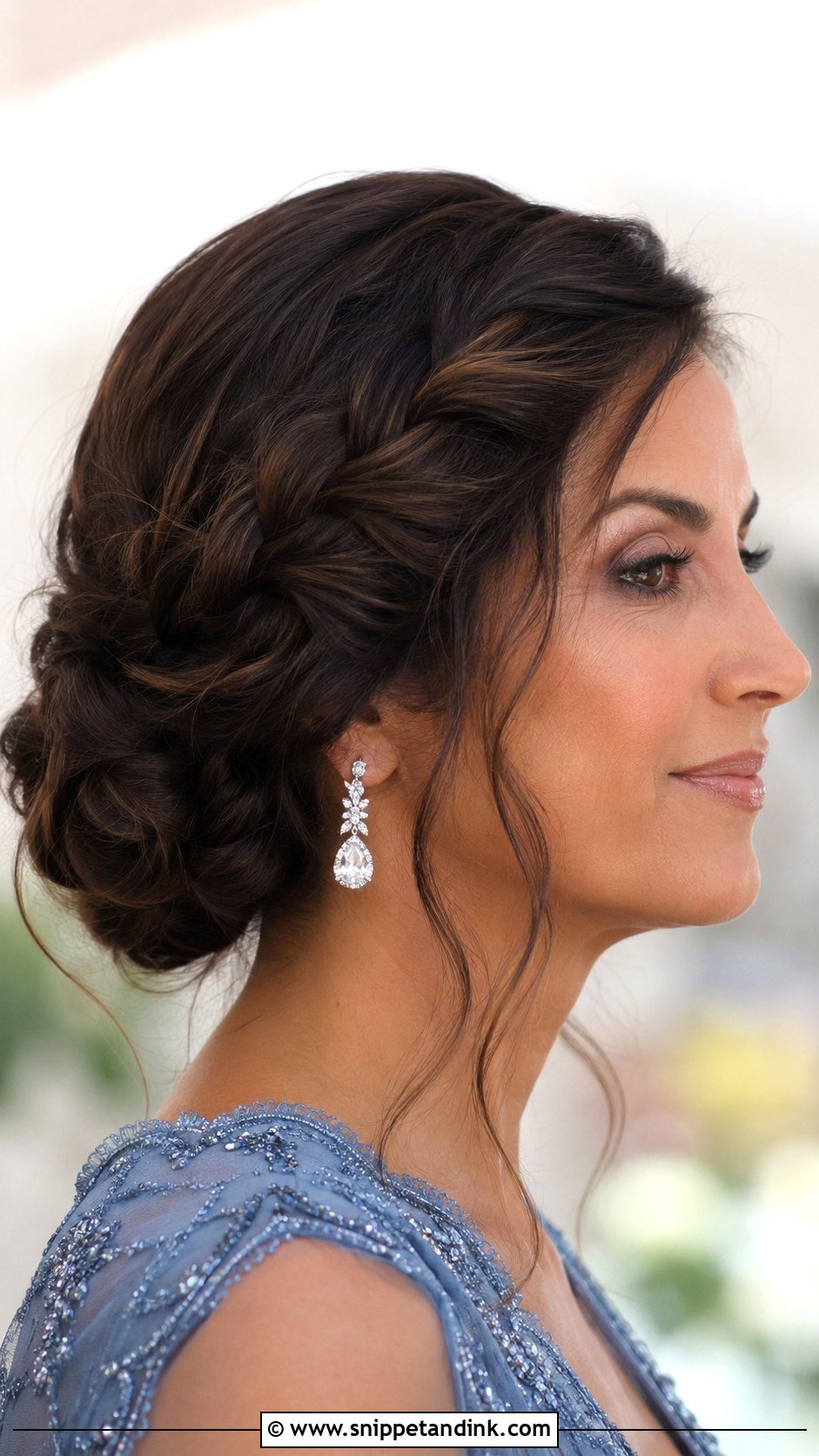 Braided Low Bun Mother Of The Bride Updo - Snippet and Ink - 15 Mother of the Bride Classy Hair Updo Ideas