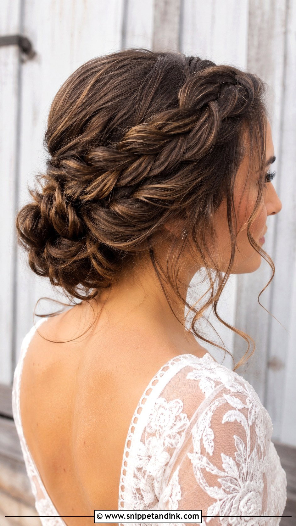 Braided Low Bun Updo - Snippet and Ink - 20 Wedding Hair Up Bride Ideas