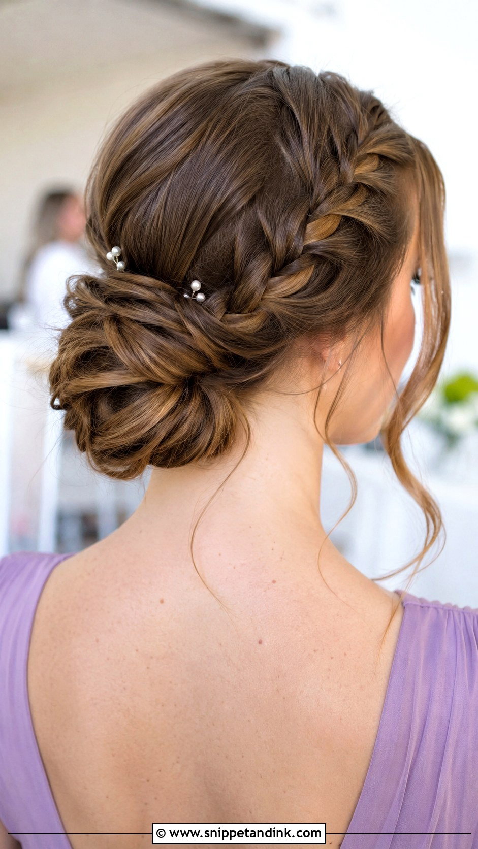 Braided Low Bun Wedding Guest Hairstyle - Snippet and Ink - 15 Hairstyles As Wedding Guest