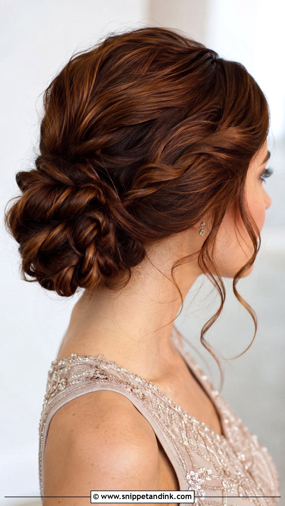 Braided Low Bun Wedding Guest Hairstyle - Snippet and Ink - 20 Easy Wedding Guest Hairstyles for Long Hair