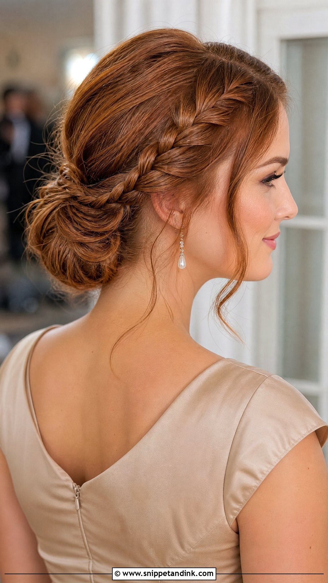 Braided Low Bun Wedding Guest Hairstyle - Snippet and Ink - 15 Braid Hairstyles for Wedding Guest