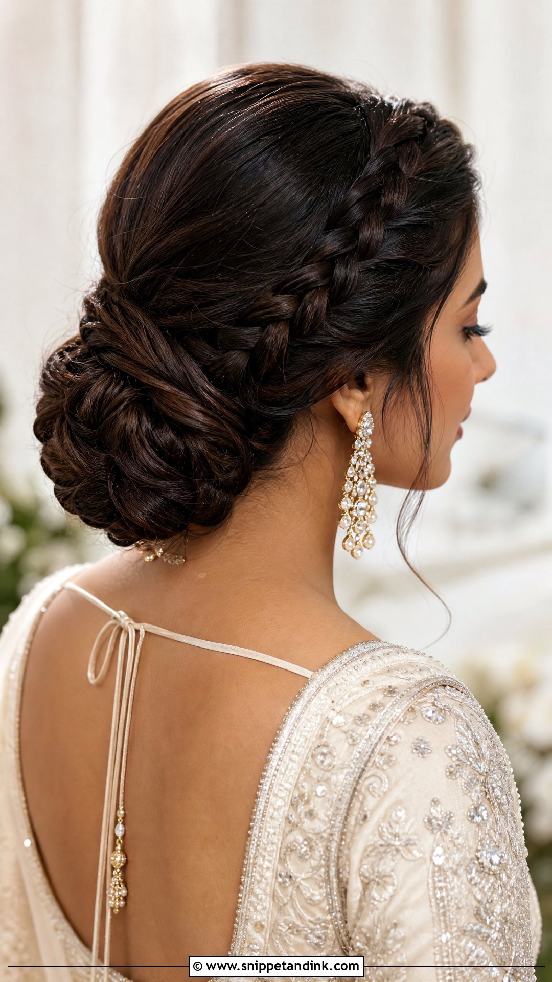Braided Low Bun Wedding Hair - Snippet and Ink - 15 Clean Low Bun Wedding Hair Ideas