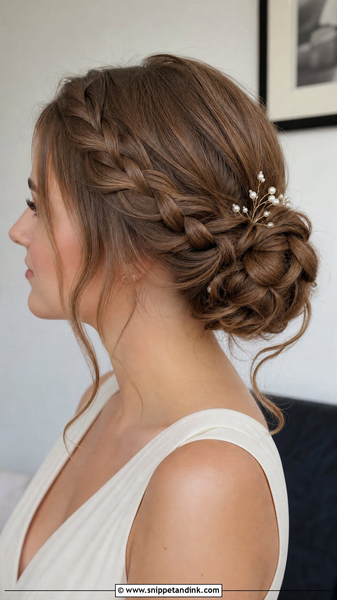 Braided Low Bun Wedding Hair - Snippet and Ink - 15 Easy Hair for Wedding Ideas
