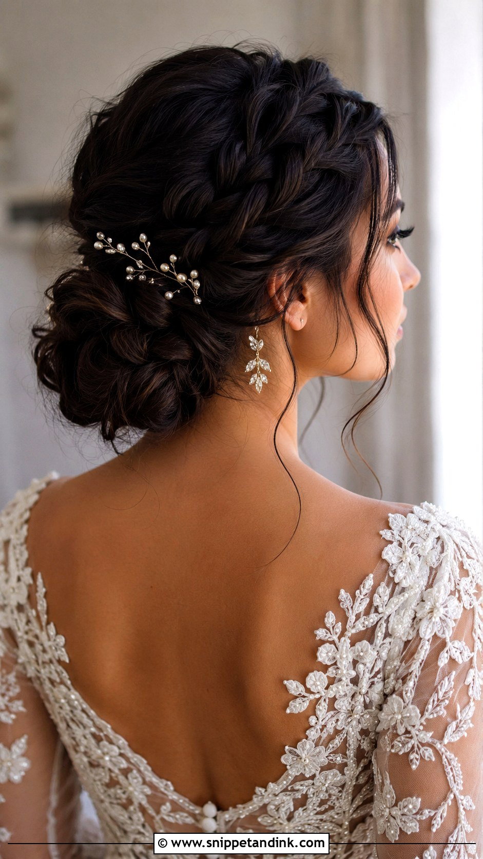Braided Low Bun Wedding Hair - Snippet and Ink - 15 Low Bun Wedding Hairstyle Ideas
