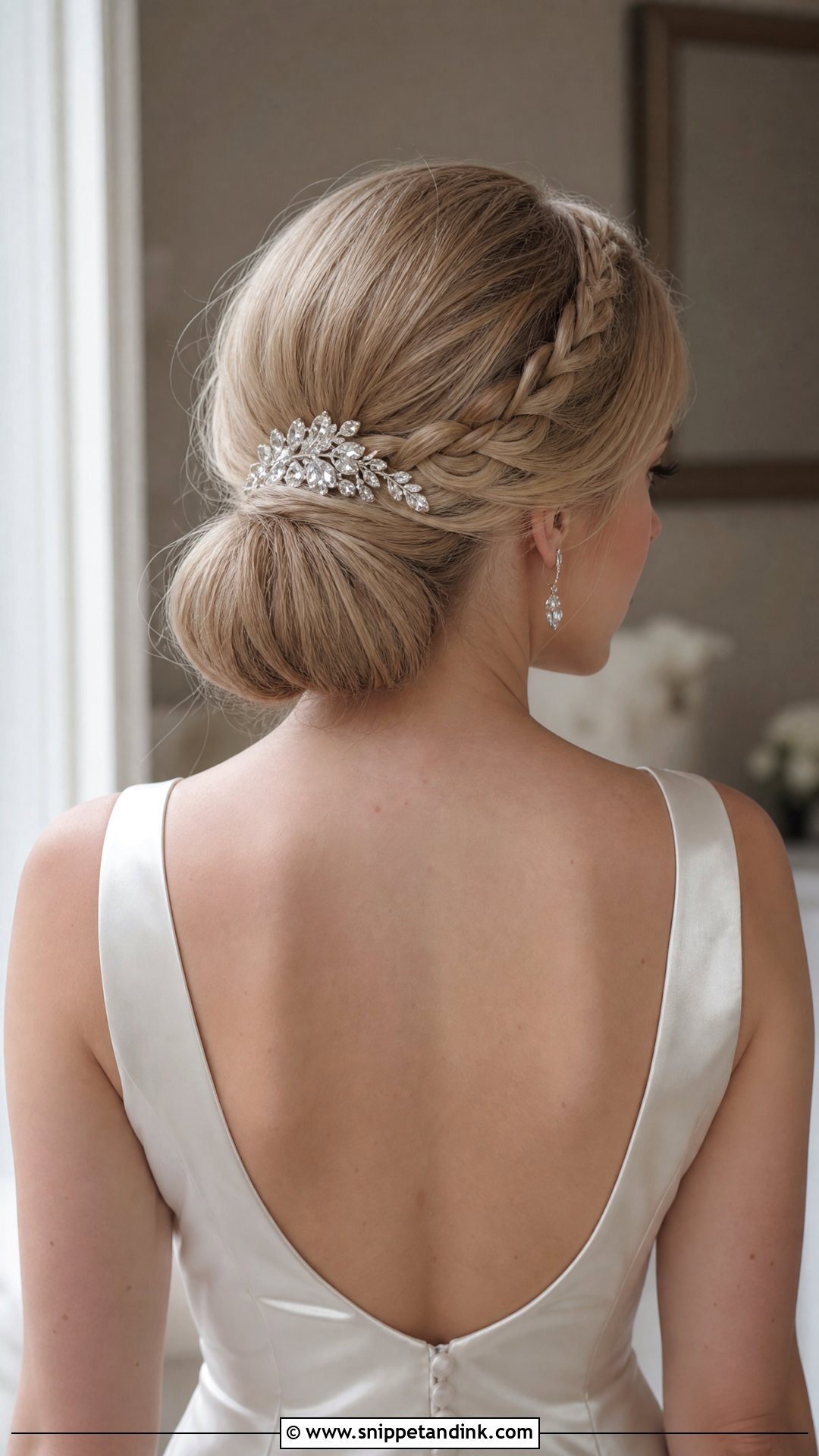 Braided Low Bun Wedding Hair - Snippet and Ink - 15 Braided Bride Hair Ideas