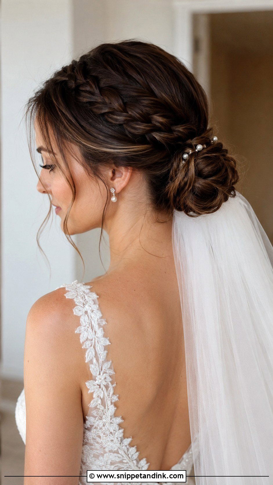 Braided Low Bun Wedding Hairstyle - Snippet and Ink - 25 Braided Wedding Hairstyles