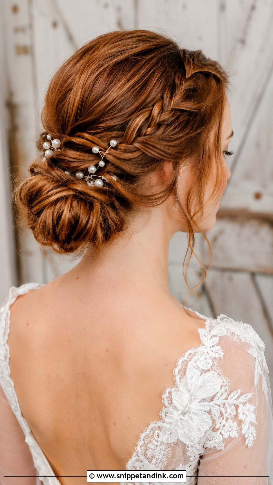 Braided Low Bun Wedding Hairstyle - Snippet and Ink - 30 Bride Wedding Hair Styles