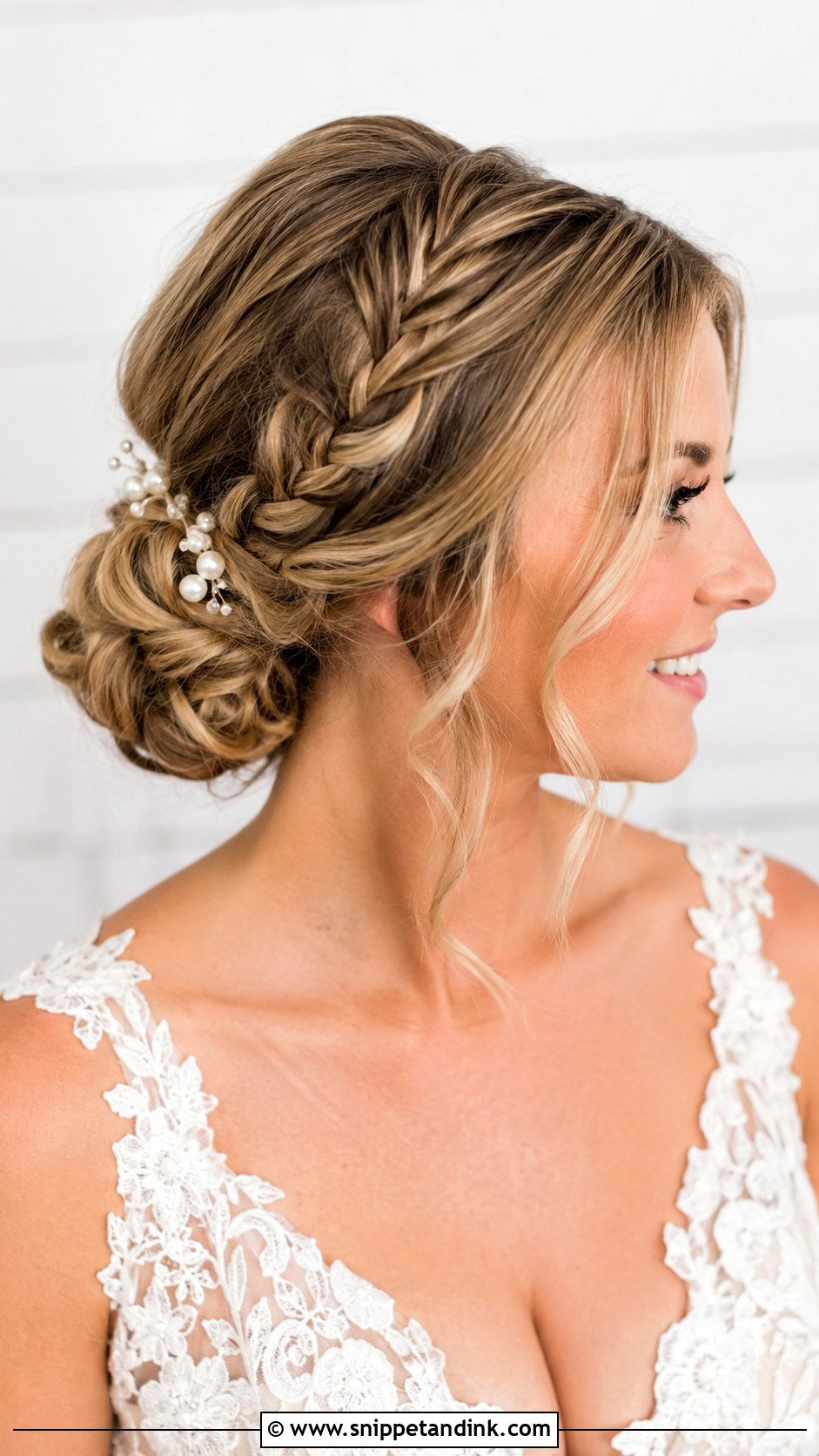 Braided Low Bun Wedding Hairstyle - Snippet and Ink - 15 Stylish Hairstyles for Wedding