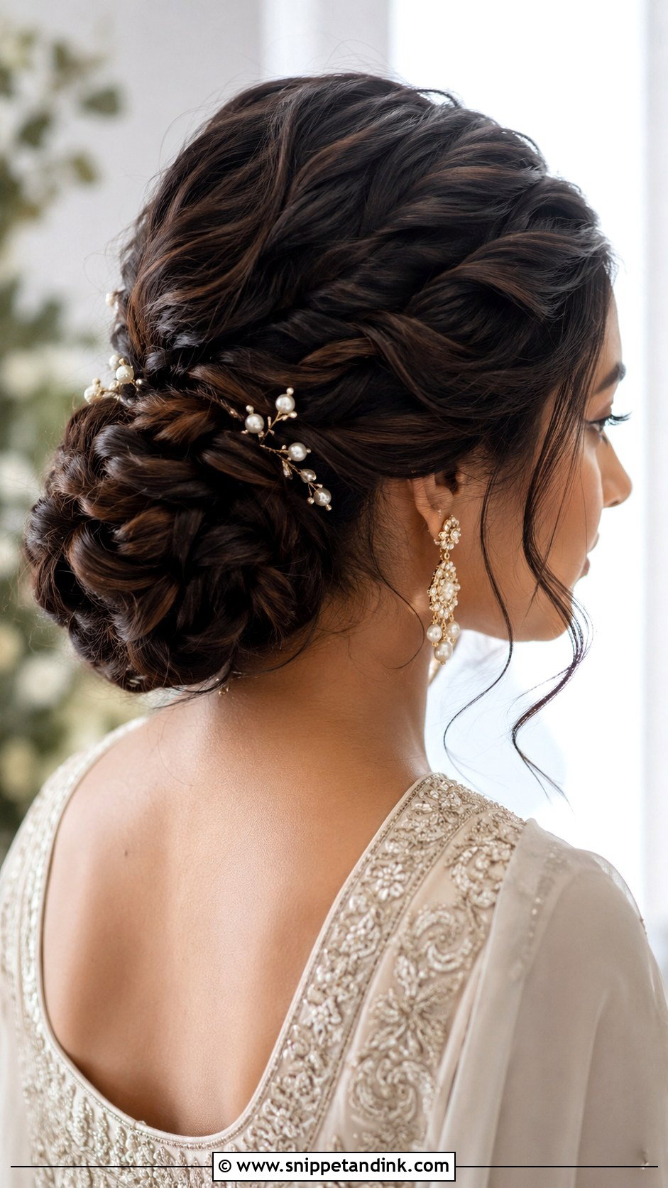 Braided Low Bun Wedding Hairstyle - Snippet and Ink - 15 Wedding Hairstyles At Home