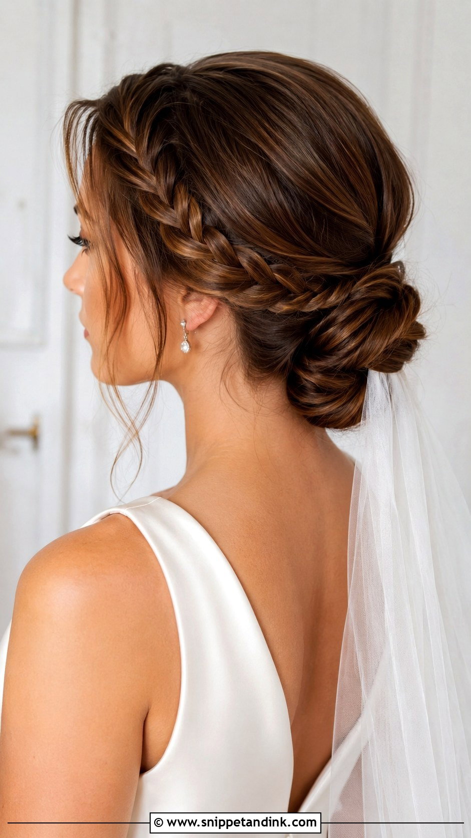 Braided Low Bun Wedding Hairstyle - Snippet and Ink - 20 Elegant Braided Hairstyles Weddings