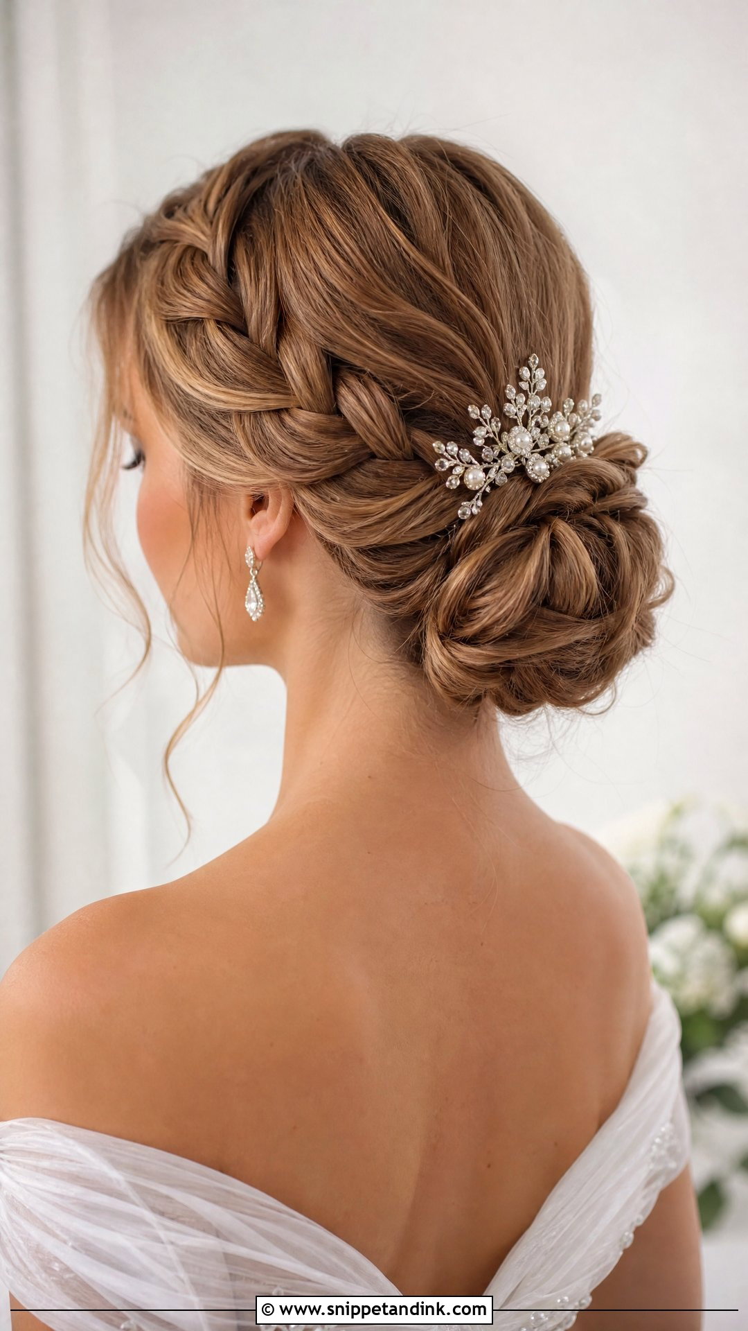 Braided Low Bun Wedding Hairstyle For Long Hair - Snippet and Ink - 15 Braided Wedding Style Ideas Hairstyles for Long Hair