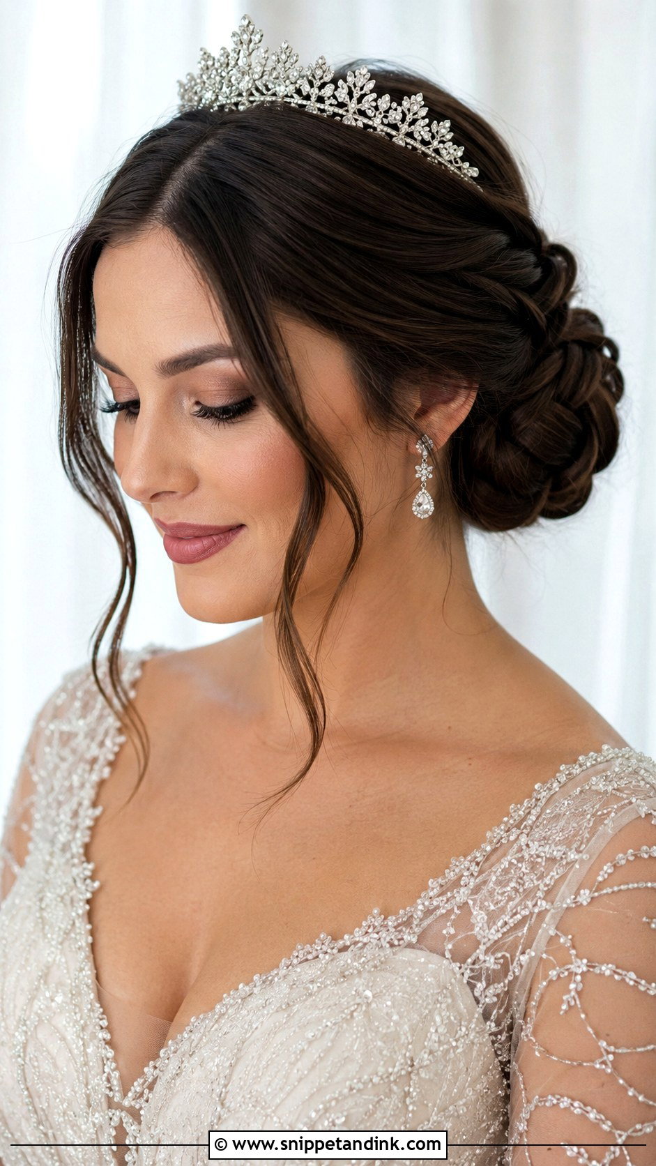 Braided Low Bun Wedding Style - Snippet and Ink - 20 Wedding Hair with Braids