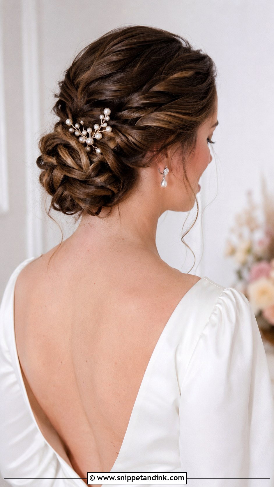 Braided Low Bun Wedding Style - Snippet and Ink - 25 Easy Bridal Hairstyles