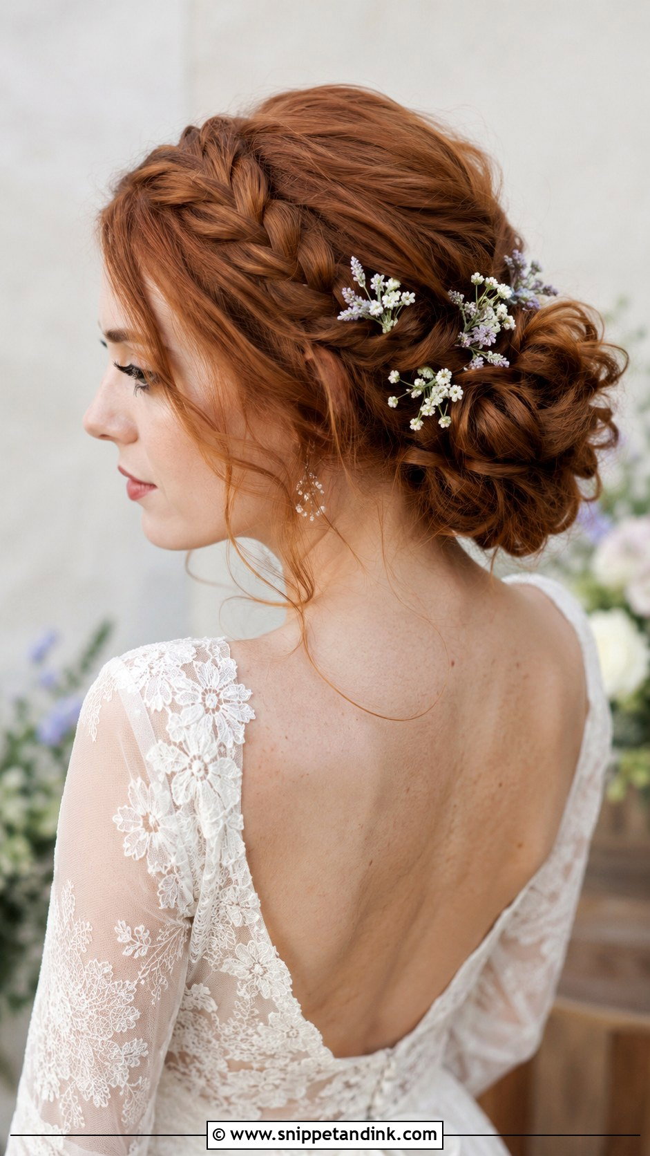 Braided Low Bun Wedding Updo - Snippet and Ink - 20 Low Wedding Updo Ideas