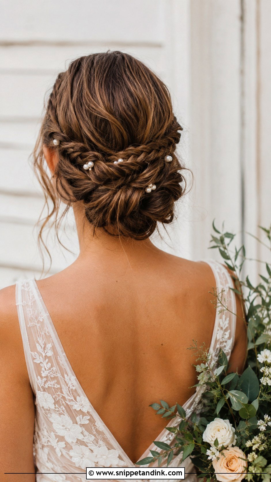 Braided Low Bun Wedding Updo - Snippet and Ink - 25 Low Bun Hairstyles Wedding