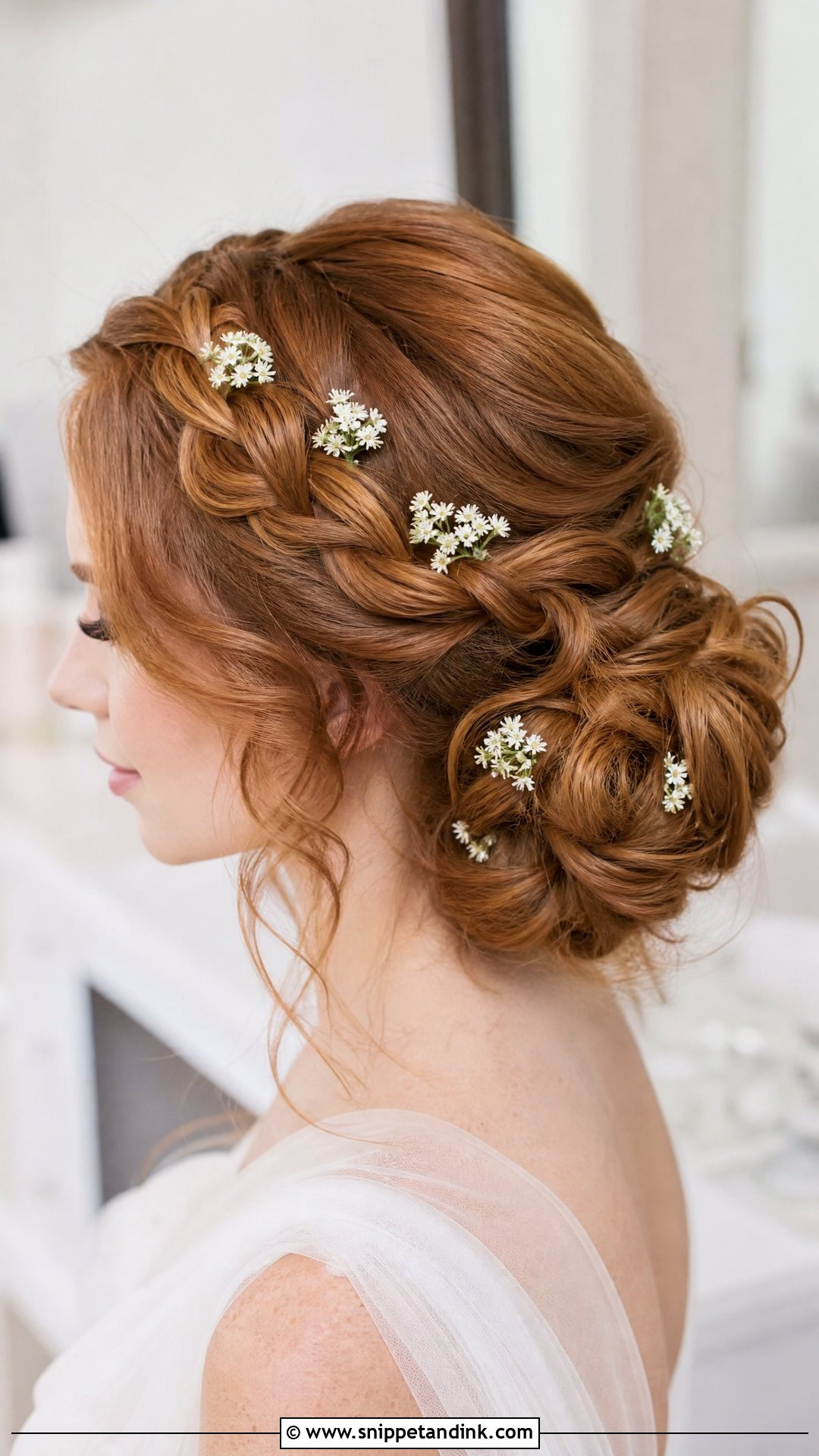 Braided Low Bun Wedding Updo For Long Hair - Snippet and Ink - 20 Up Hairstyles for Long Hair Wedding