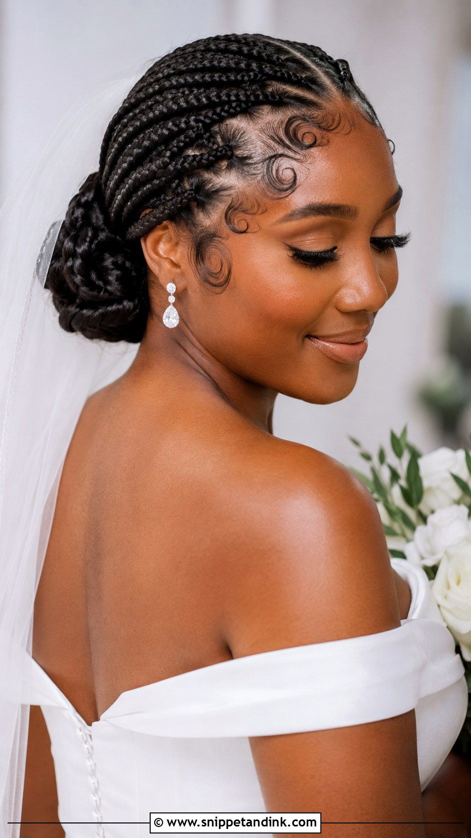 Braided Low Bun With Baby Hairs - Snippet and Ink - 20 Braided Wedding Hairstyles Black Women