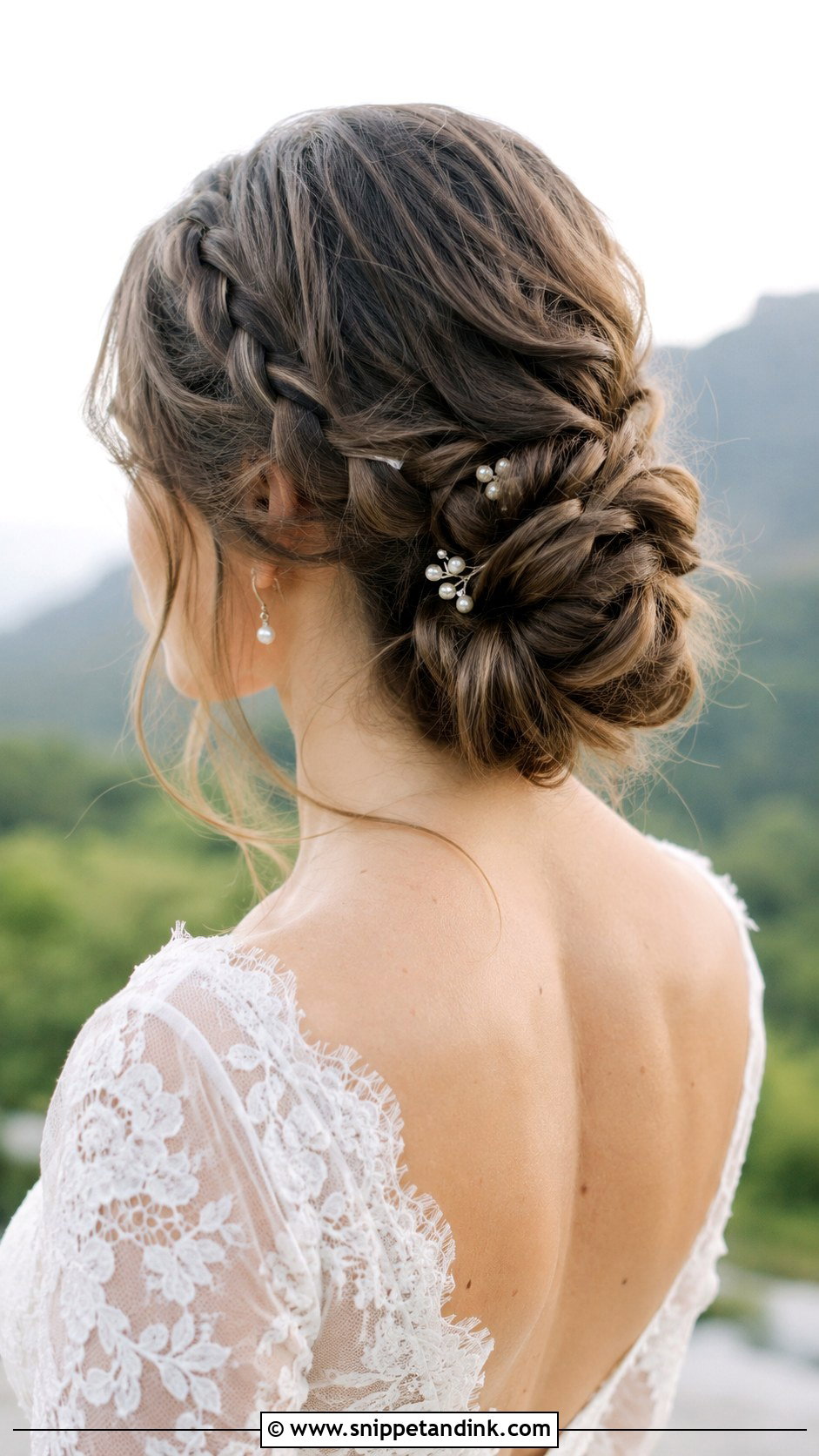 Braided Low Bun for Bride - Snippet and Ink - 25 Hairstyle for Wedding Bride Ideas