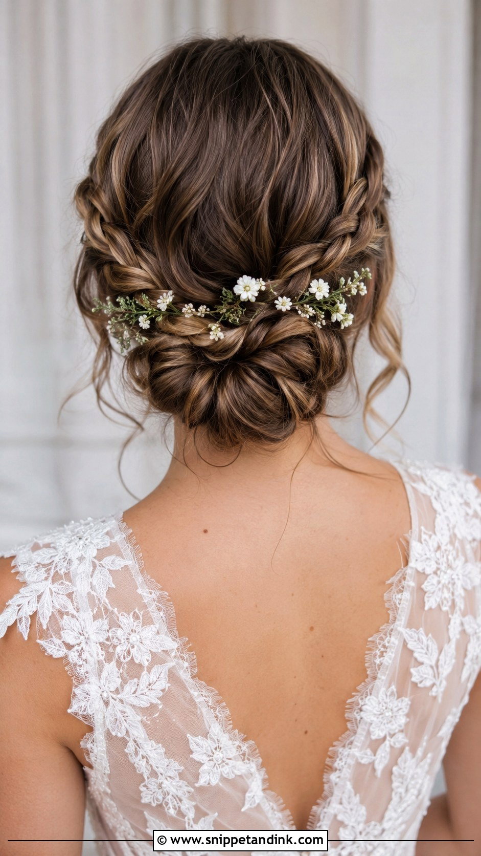 Braided Low Bun for Brides - Snippet and Ink - 25 Simple Low Bun Wedding Hair Ideas