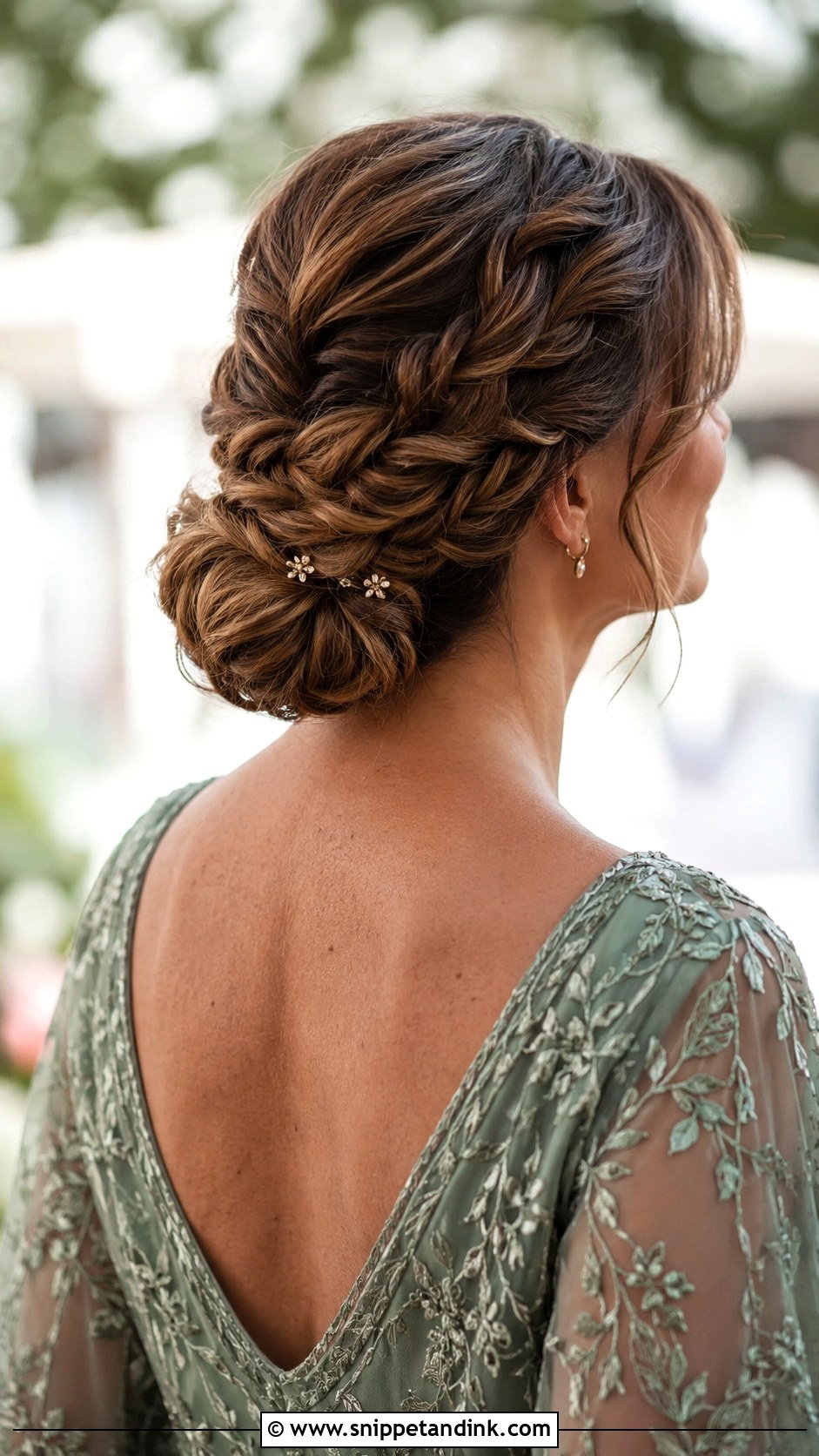 Braided Low Bun for Mother of the Bride - Snippet and Ink - 20 Mother of the Bride Hairstyle Ideas