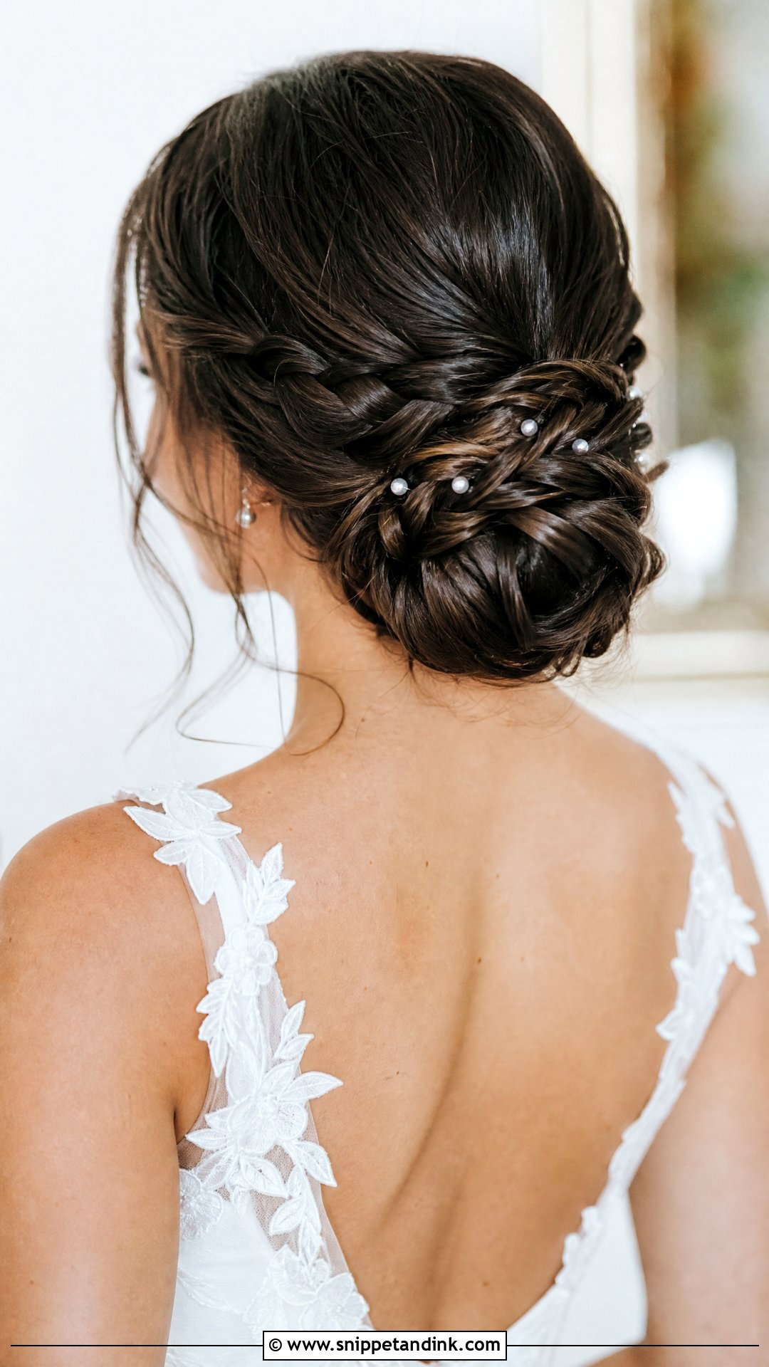 Braided Low Bun for Wedding - Snippet and Ink - 20 Bridal Buns Hairstyle