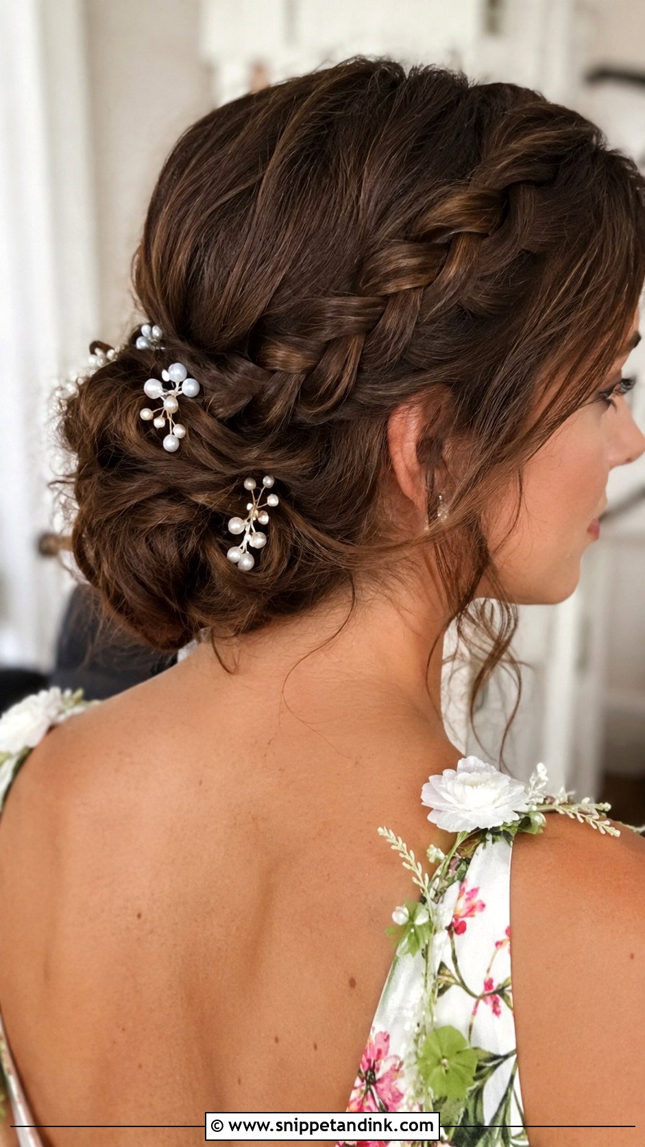 Braided Low Bun for Weddings - Snippet and Ink - 25 Wedding Guest Hair Ideas