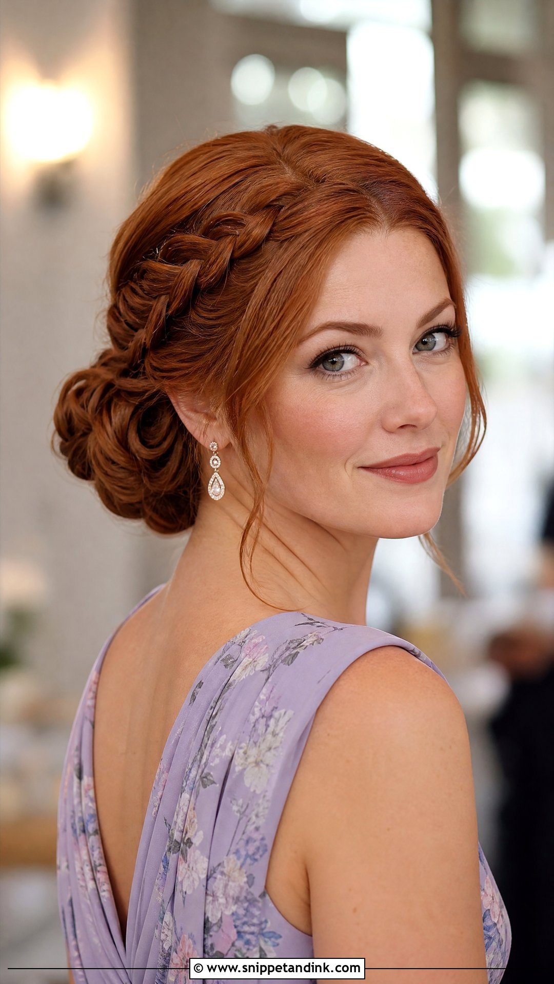 Braided Low Bun - Snippet and Ink - 15 Bridal Guest Hair Ideas