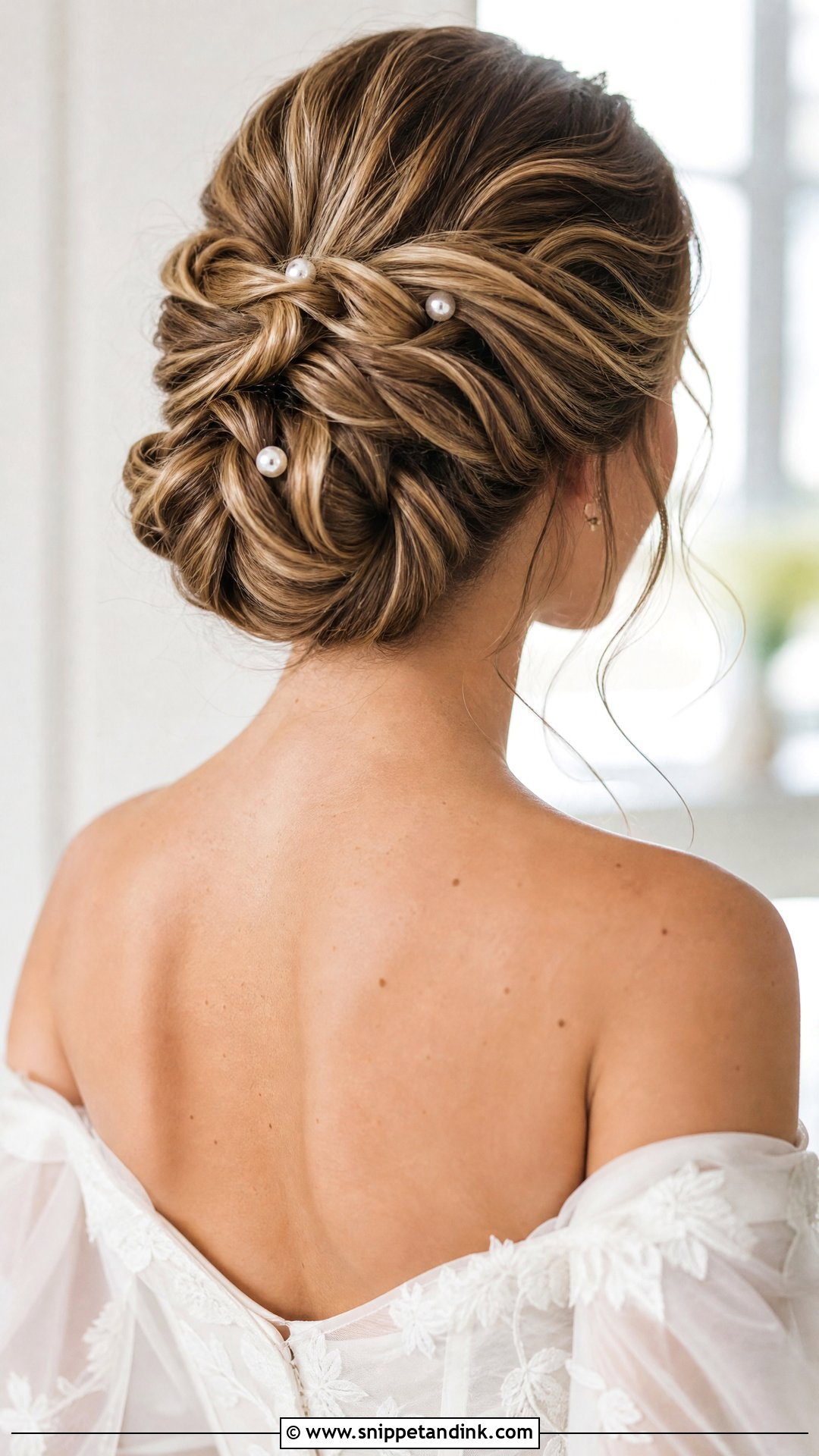 Braided Low Chignon - Snippet and Ink - 25 Bridal Updos for Long Hair