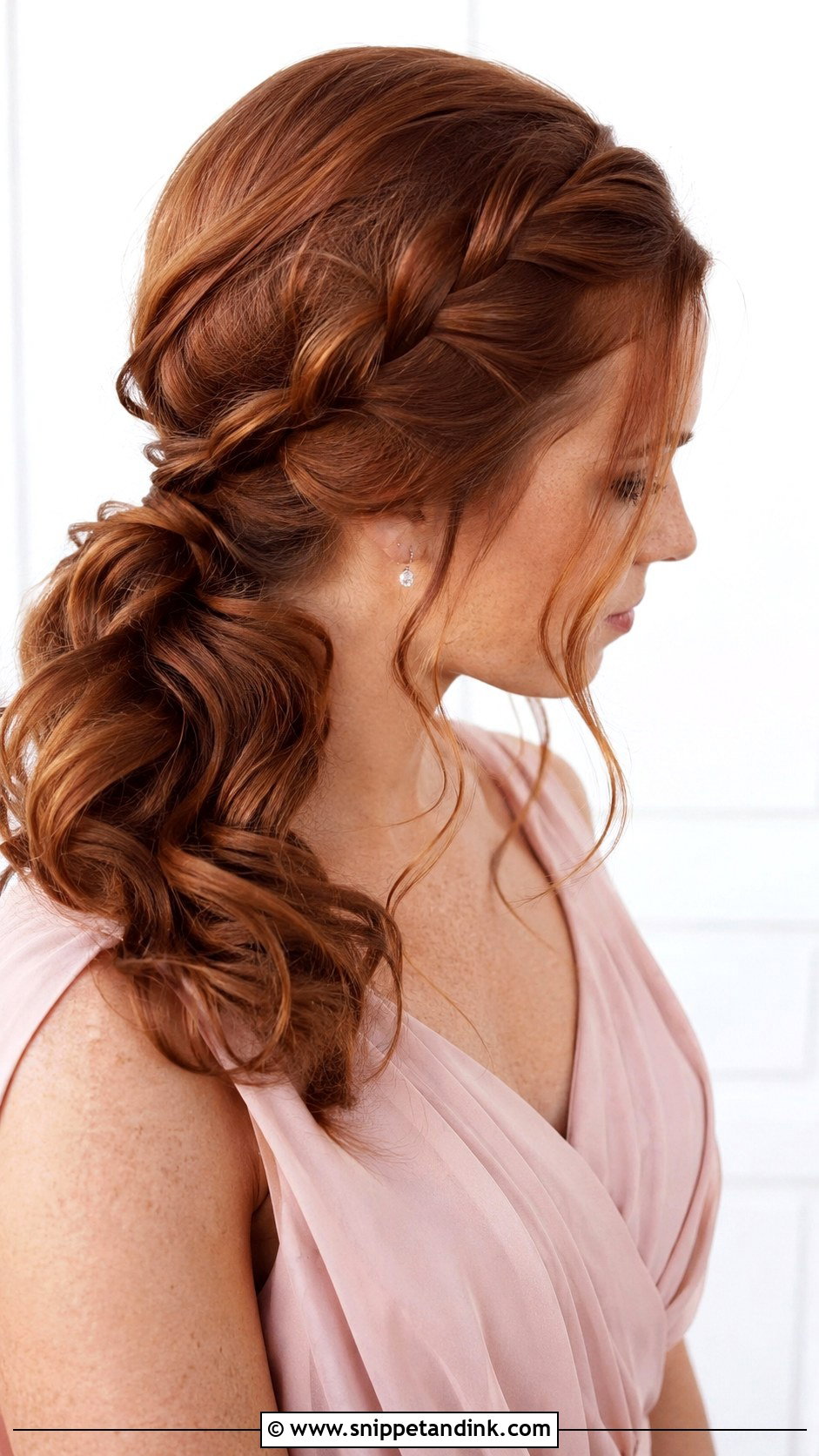 Braided Low Pony Bridesmaid Hair - Snippet and Ink - 20 Low Pony Bridesmaid Hair Ideas