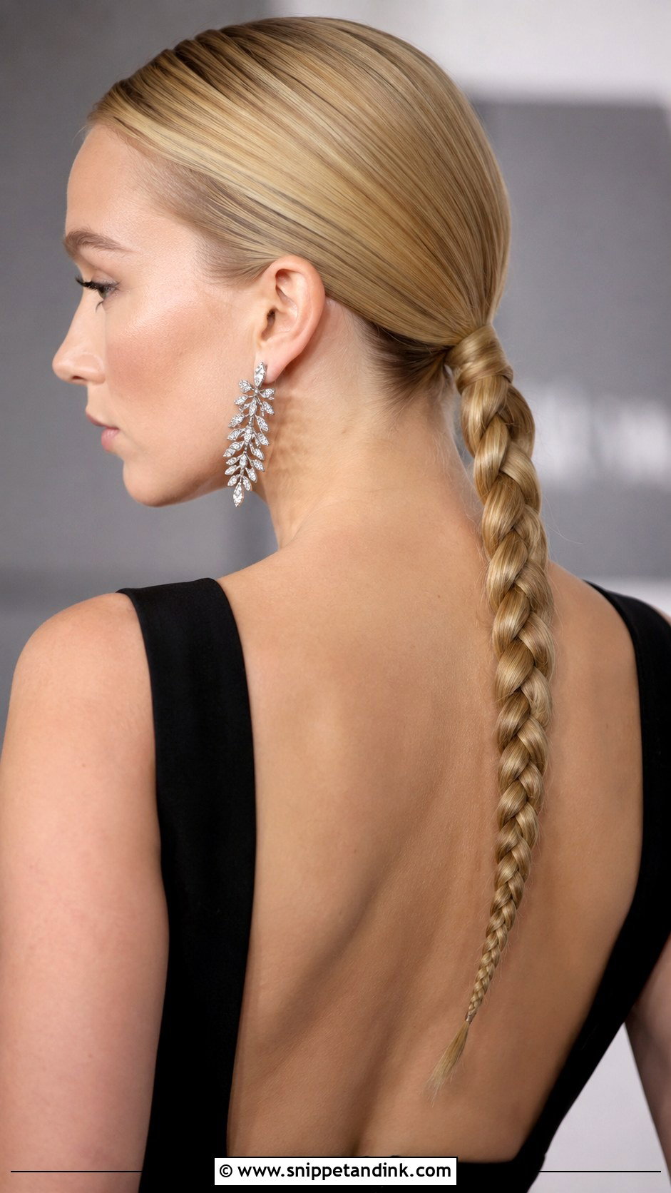 Braided Low Ponytail - Snippet and Ink - 25 Bridal Hair Braid Ideas