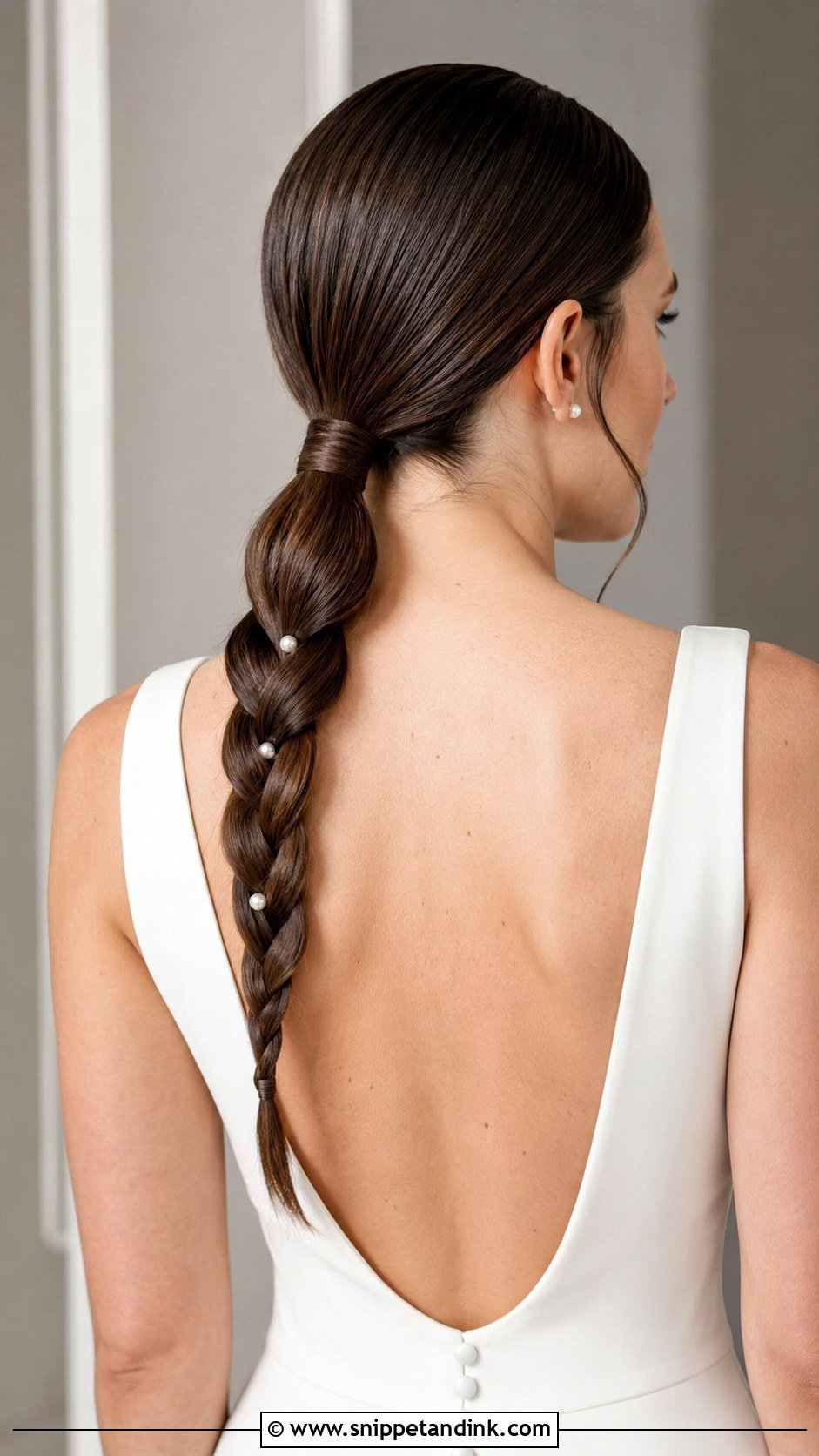 Braided Low Ponytail - Snippet and Ink - 25 Bridal Hairstyles with Braids