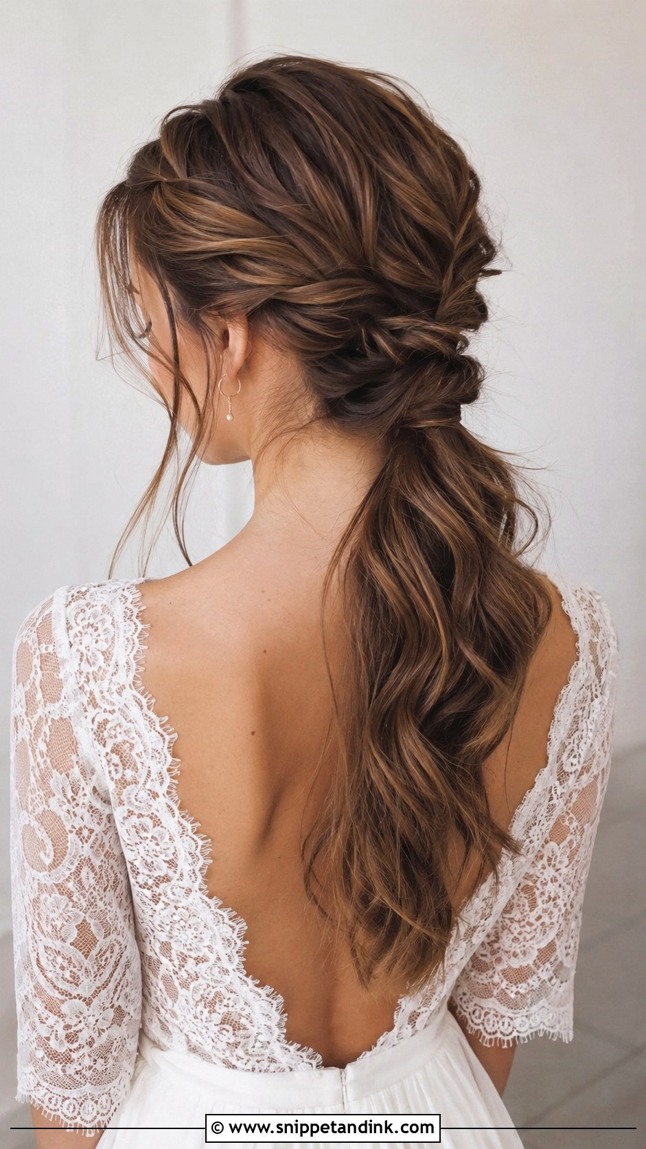 Braided Low Ponytail - Snippet and Ink - 35 Bridal Hair Ideas