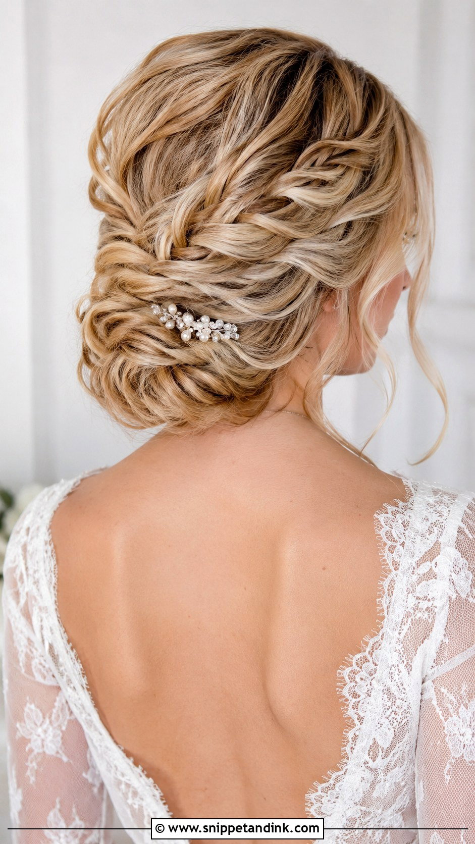 Braided Low Updo Wedding Hair - Snippet and Ink - 15 Low Updo Wedding Hair Tutorial Ideas