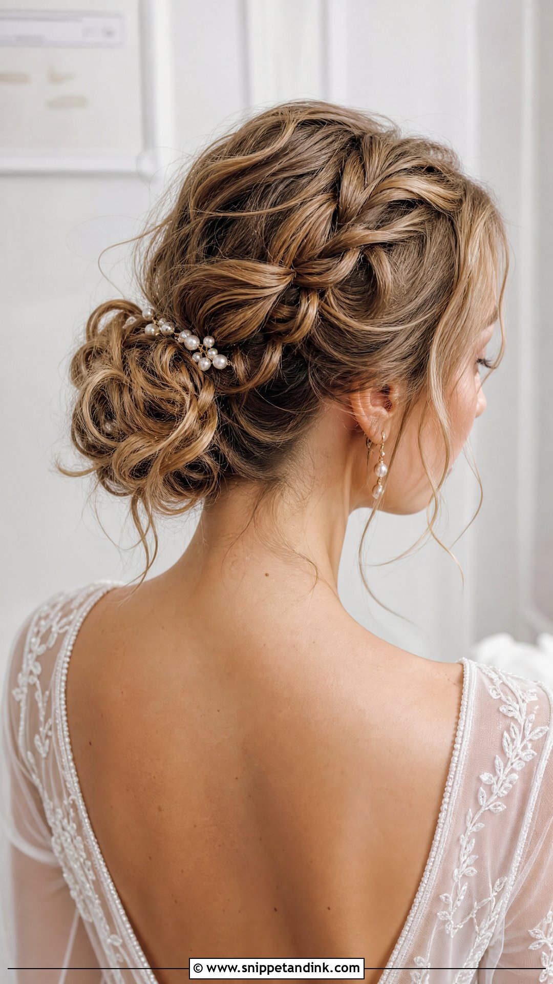 Braided Messy Bun - Snippet and Ink - 20 Messy Bridal Bun Ideas