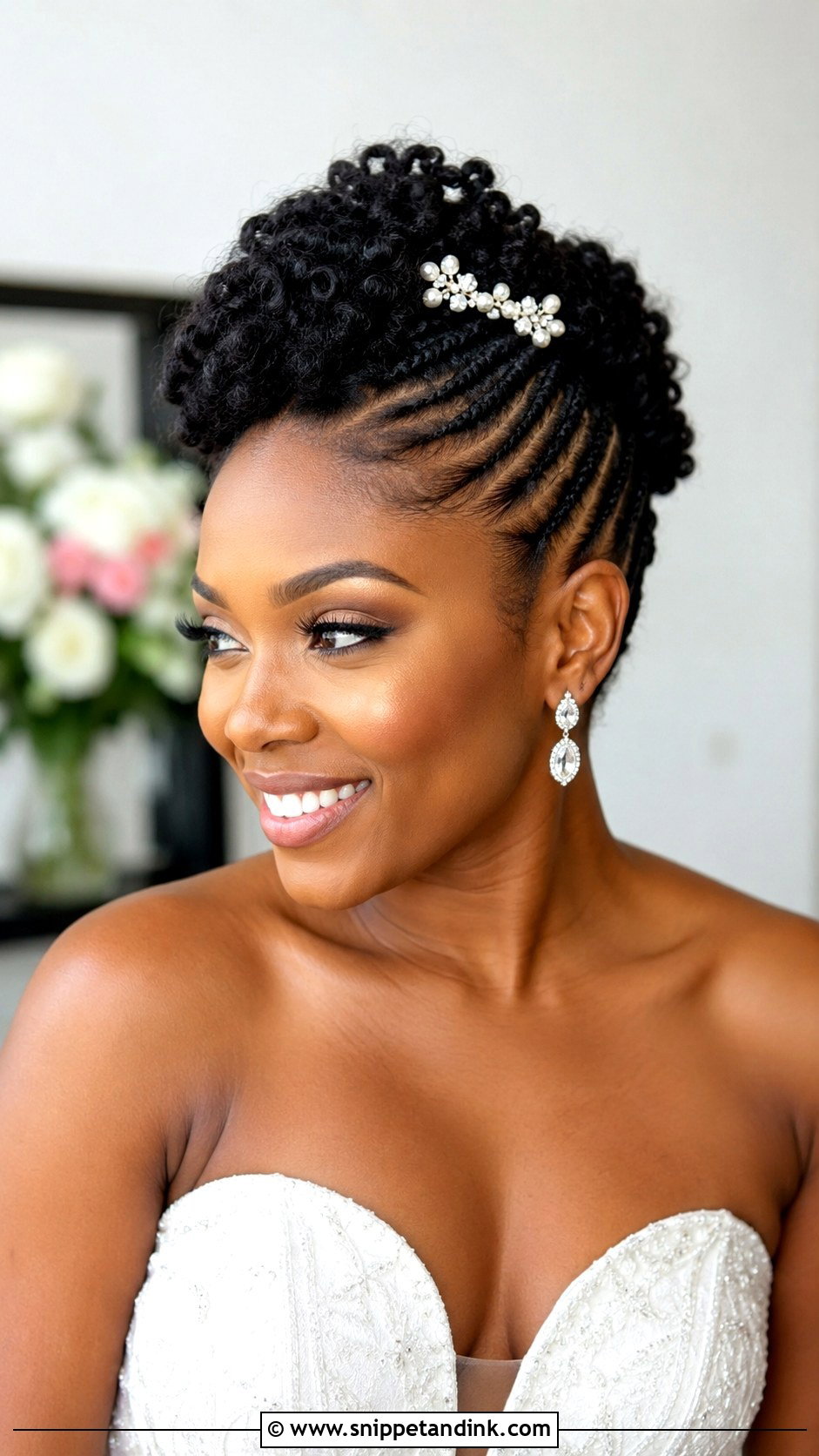 Braided Mohawk Updo Wedding Hair - Snippet and Ink - 15 Mohawk Updo Wedding Ideas