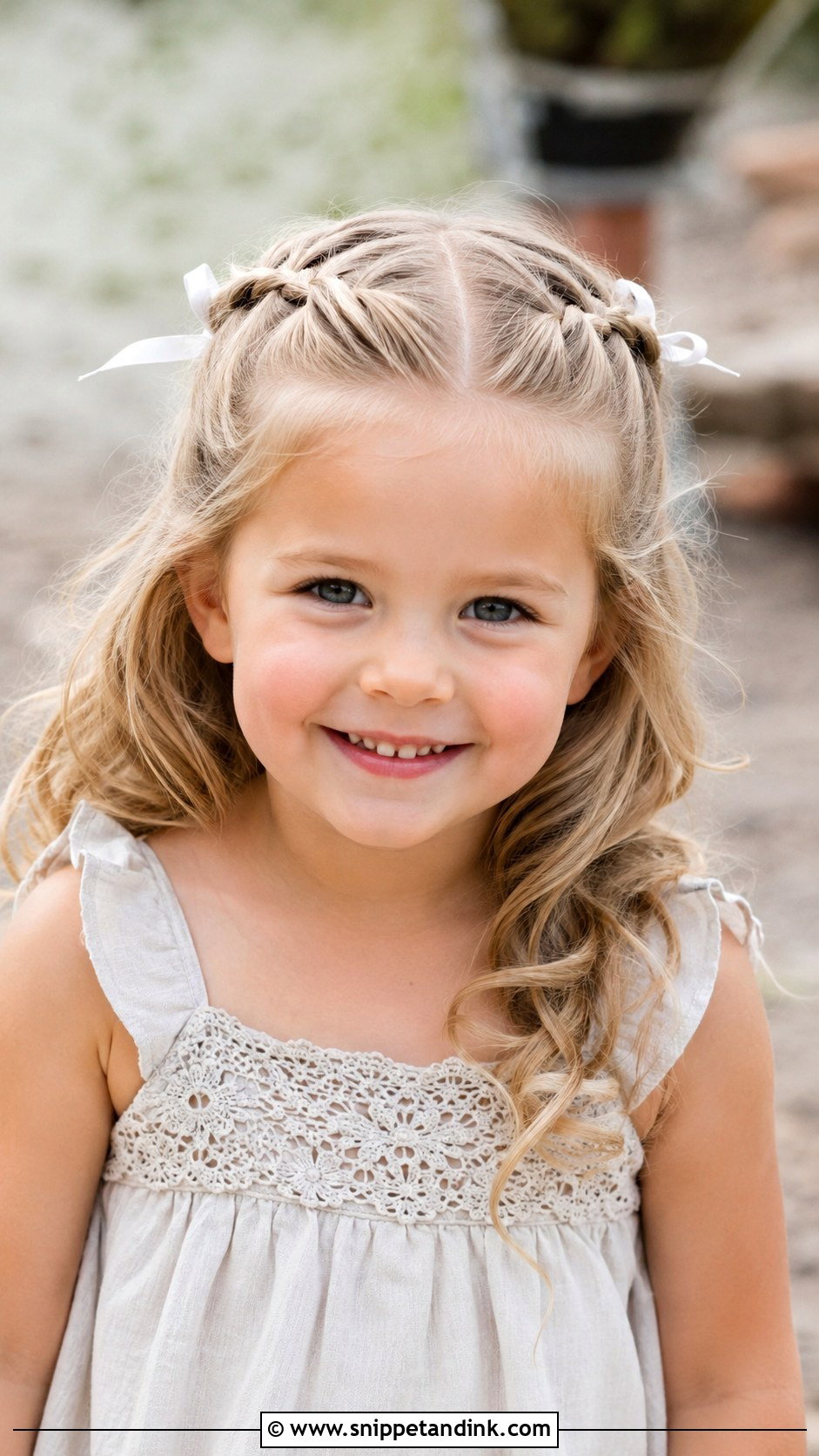 Braided Pigtails With Curls - Snippet and Ink - 30 Kids Hairstyles for Wedding