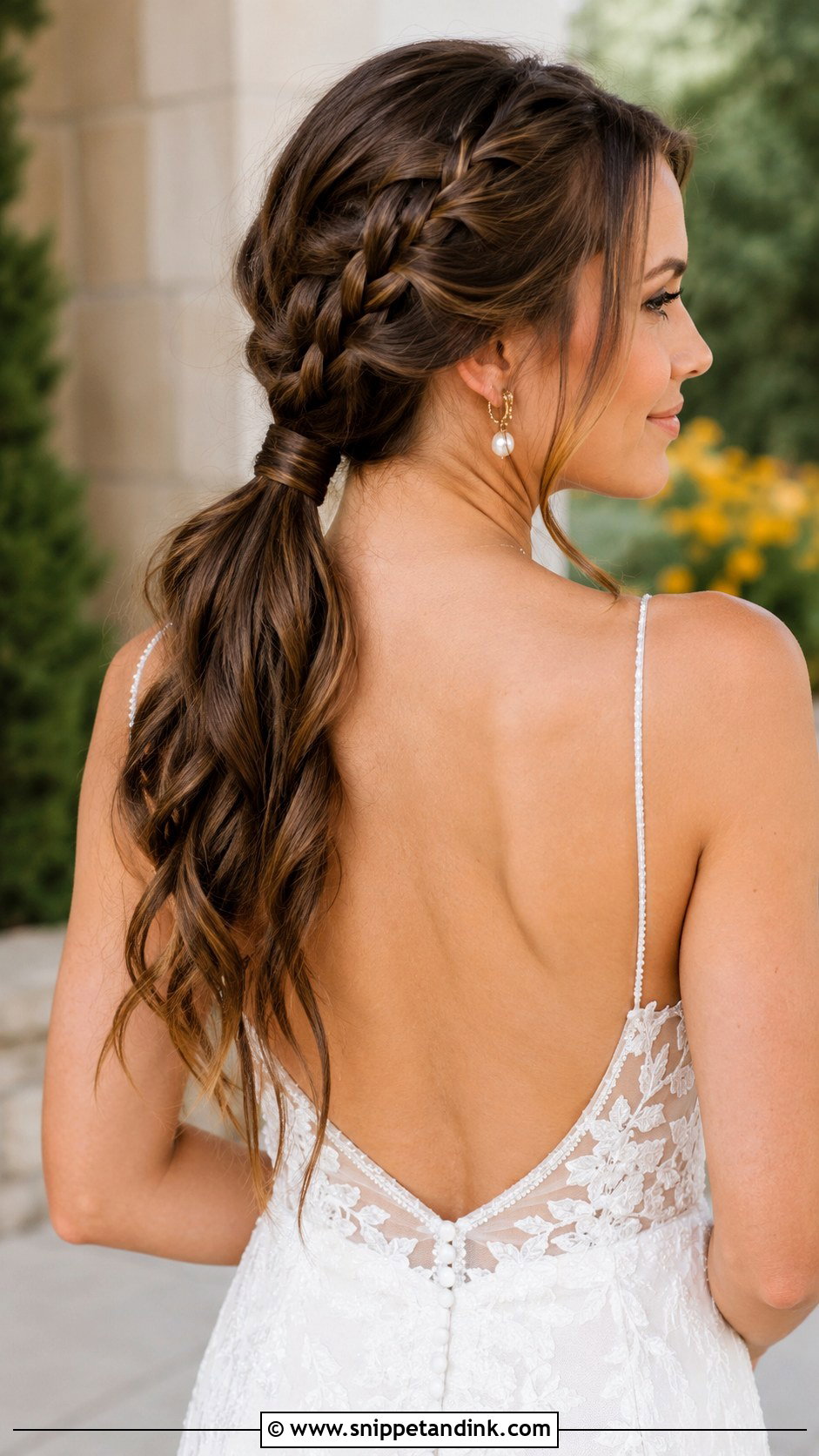 Braided Ponytail - Snippet and Ink - 20 Brunette Bride Hairstyles
