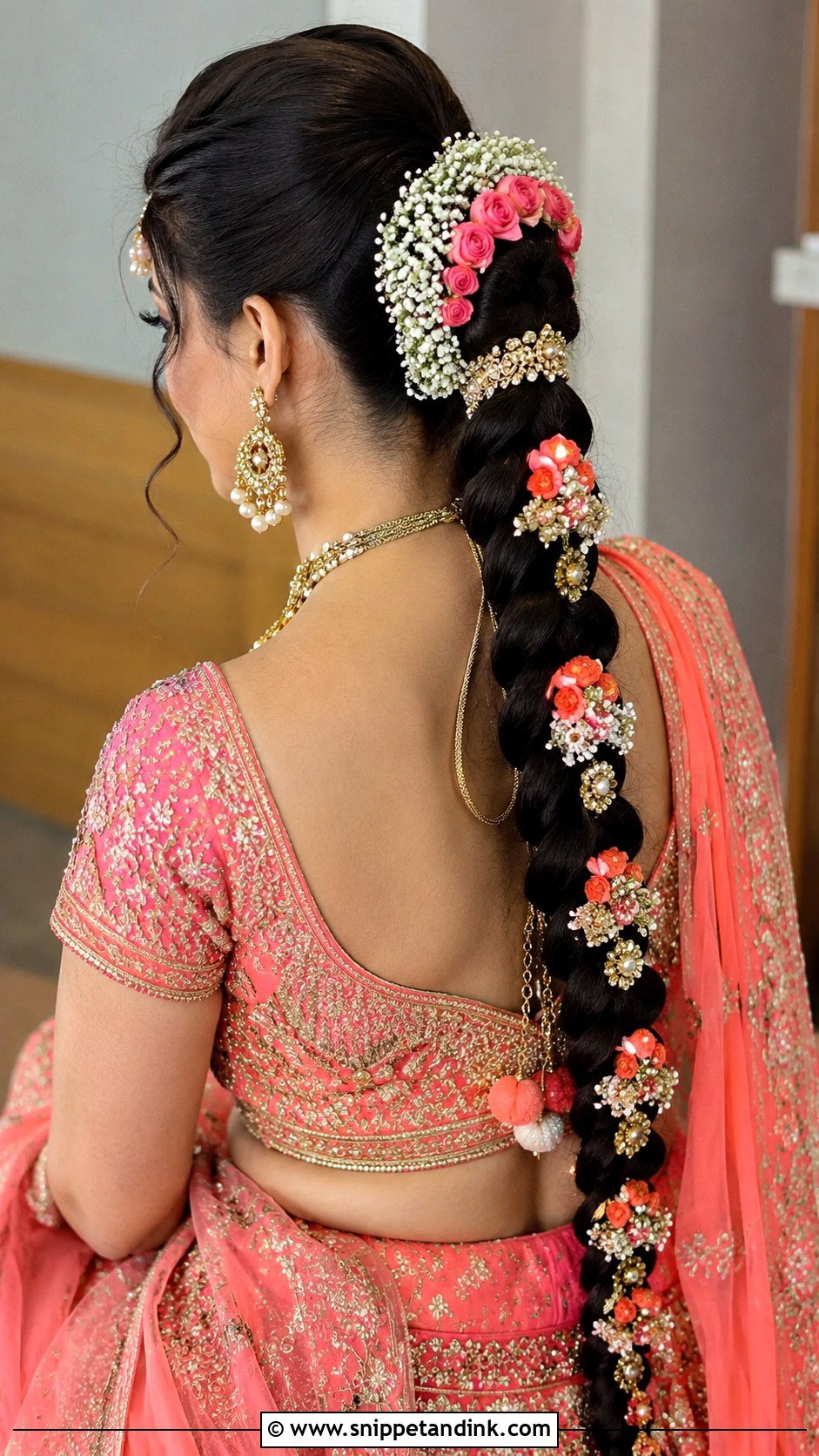 Braided Ponytail - Snippet and Ink - 20 Desi Bride Hair Ideas