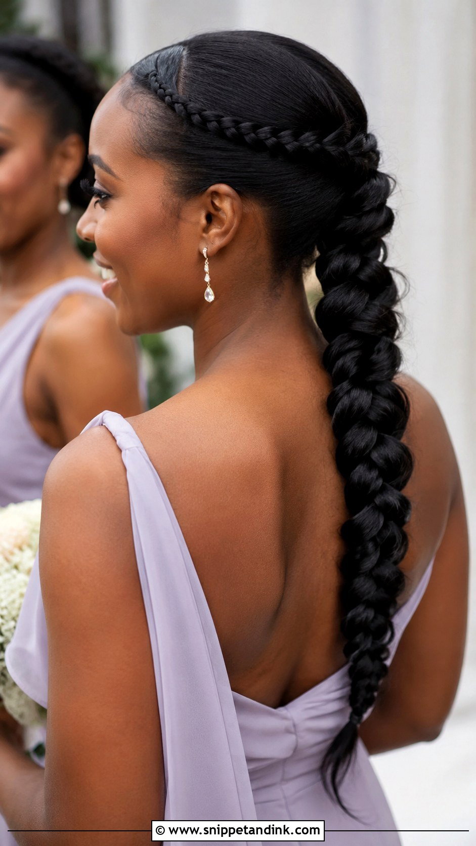 Braided Ponytail Bridesmaid Hair - Snippet and Ink - 30 Simple Bridesmaid Hair Ideas