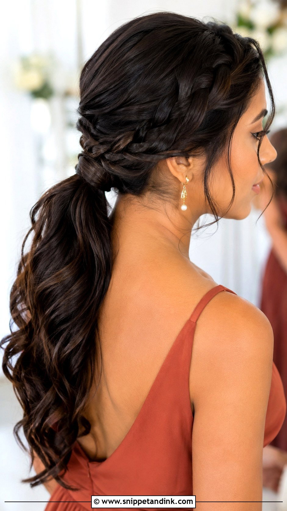 Braided Ponytail Bridesmaid Hairstyle - Snippet and Ink - 20 Bridesmaid Hairstyles with Braids