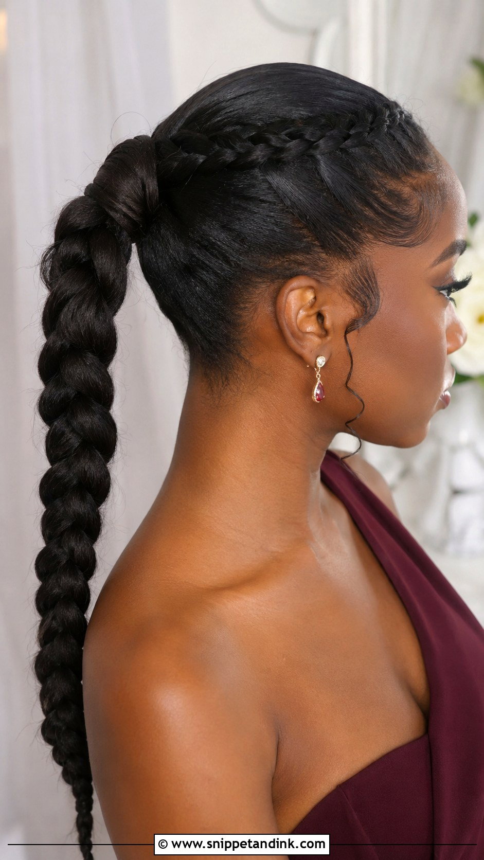 Braided Ponytail Bridesmaid Hairstyle For Long Hair - Snippet and Ink - 25 Bridesmaid Hairstyles Long Hair