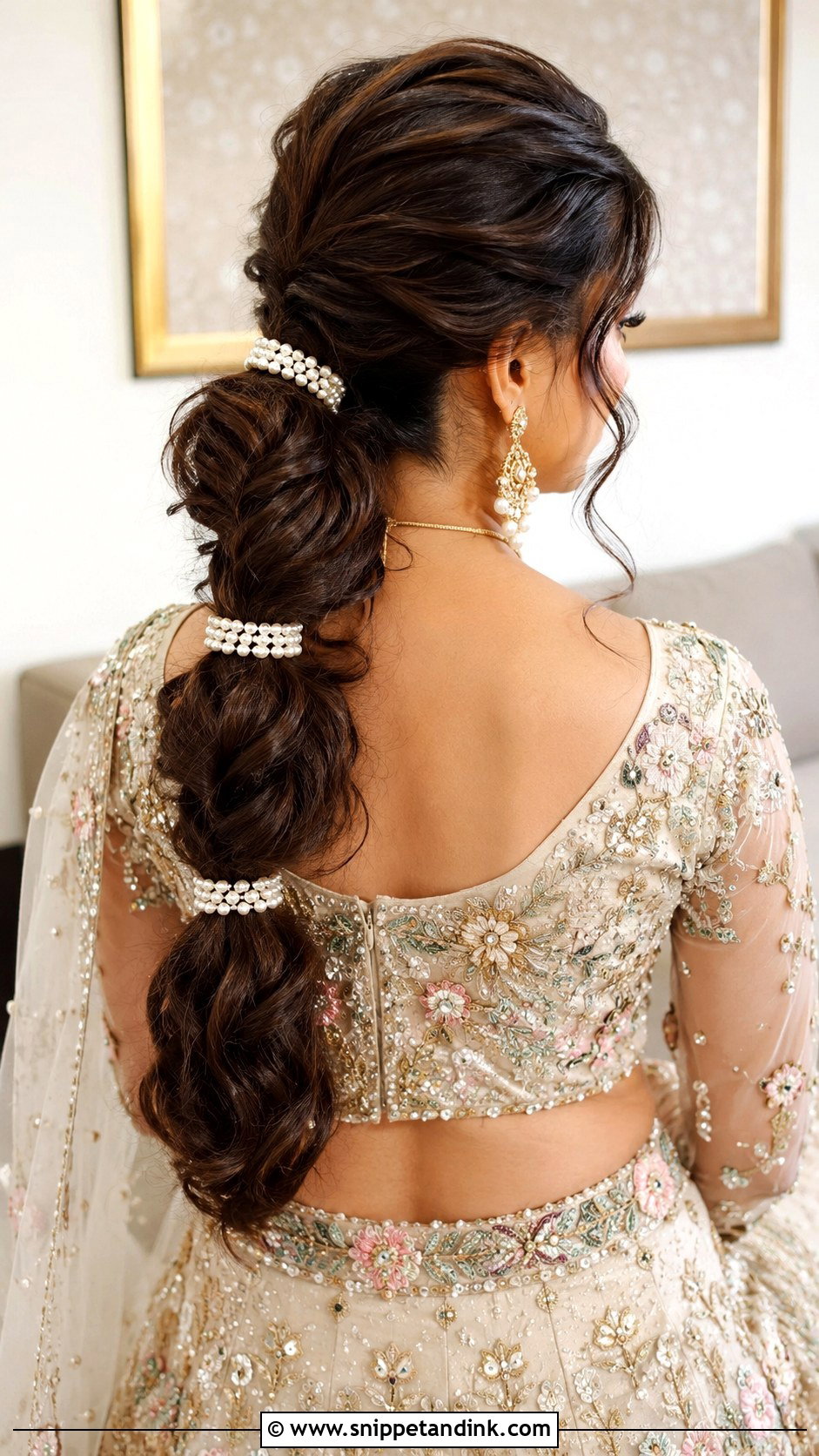 Braided Ponytail For Mehendi Bride - Snippet and Ink - 20 Mehendi Brides Braids Hairstyles