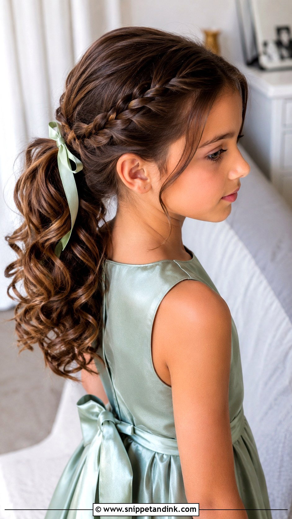 Braided Ponytail Jr Bridesmaid Hair - Snippet and Ink - 25 Jr Bridesmaid Hairstyles